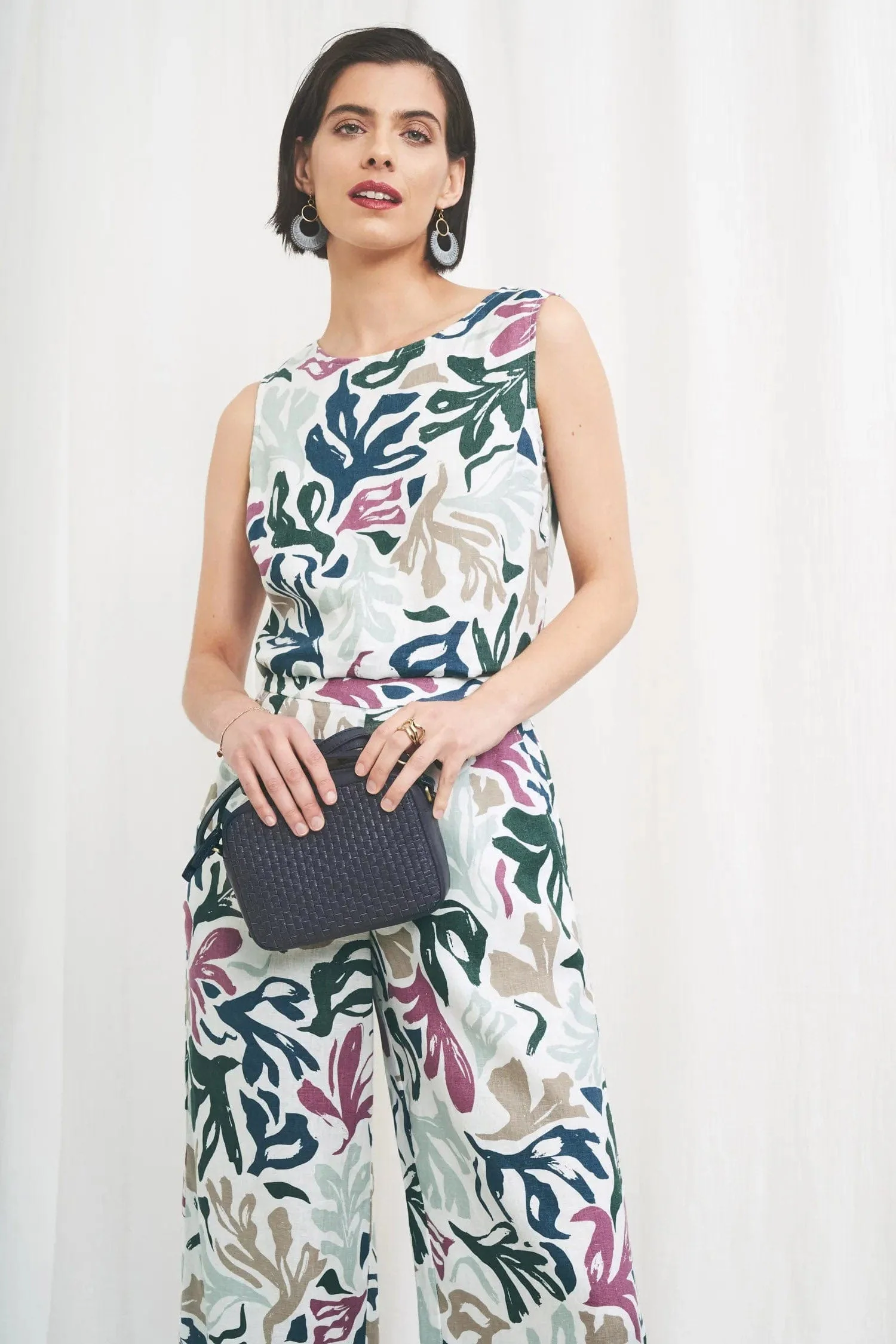 Colour Study Sleeveless Top -  Sea Frond Chalk - Image 4