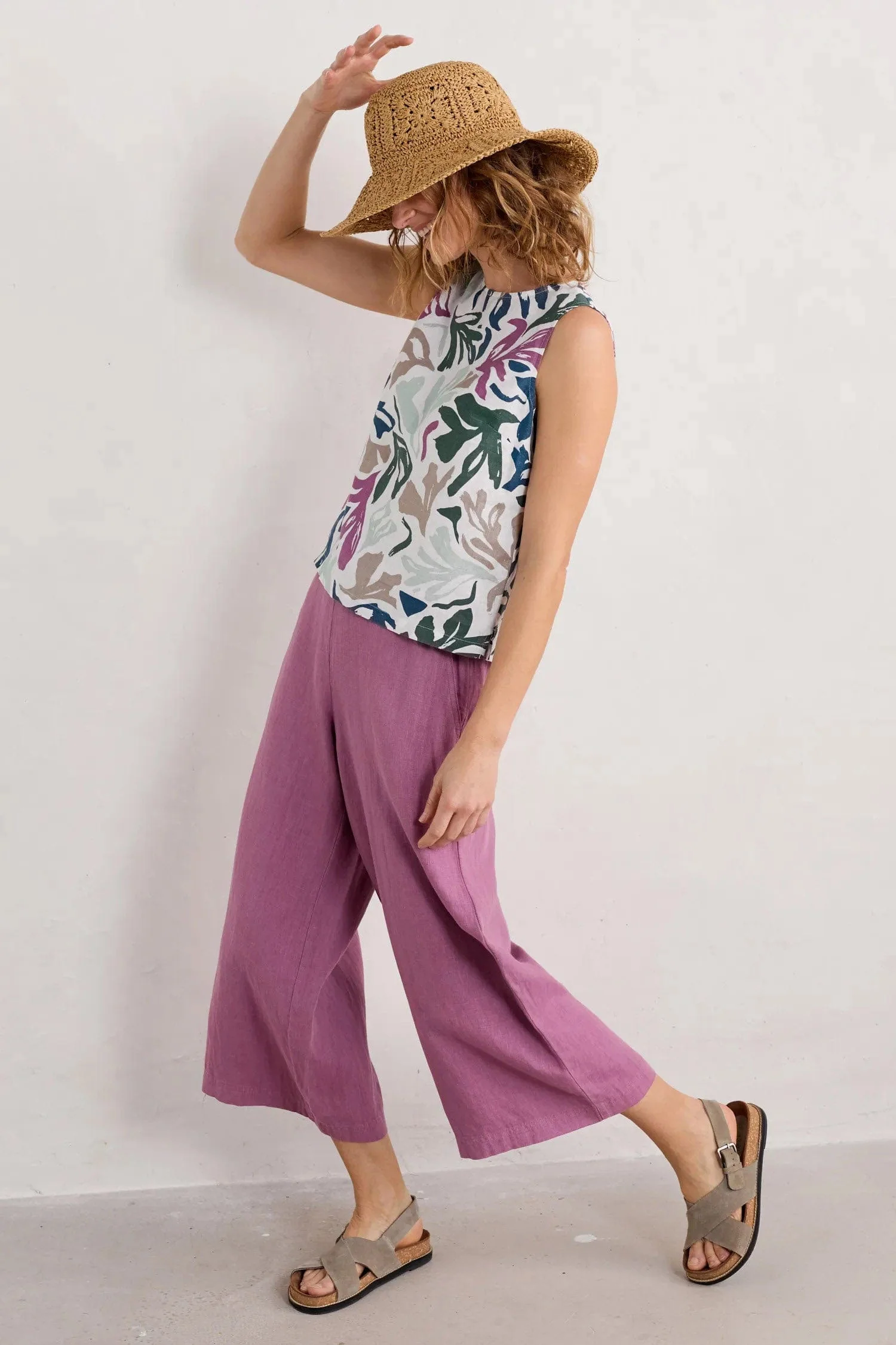 Colour Study Sleeveless Top -  Sea Frond Chalk - Image 5