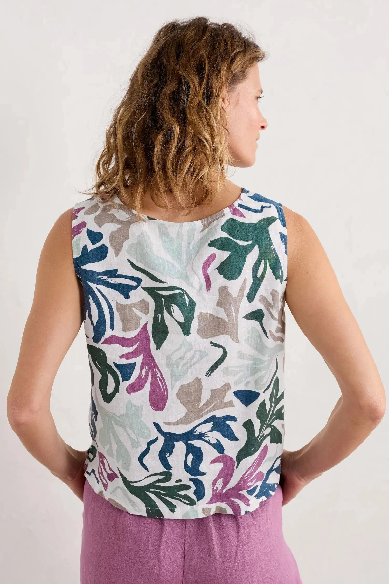 Colour Study Sleeveless Top -  Sea Frond Chalk - Image 8