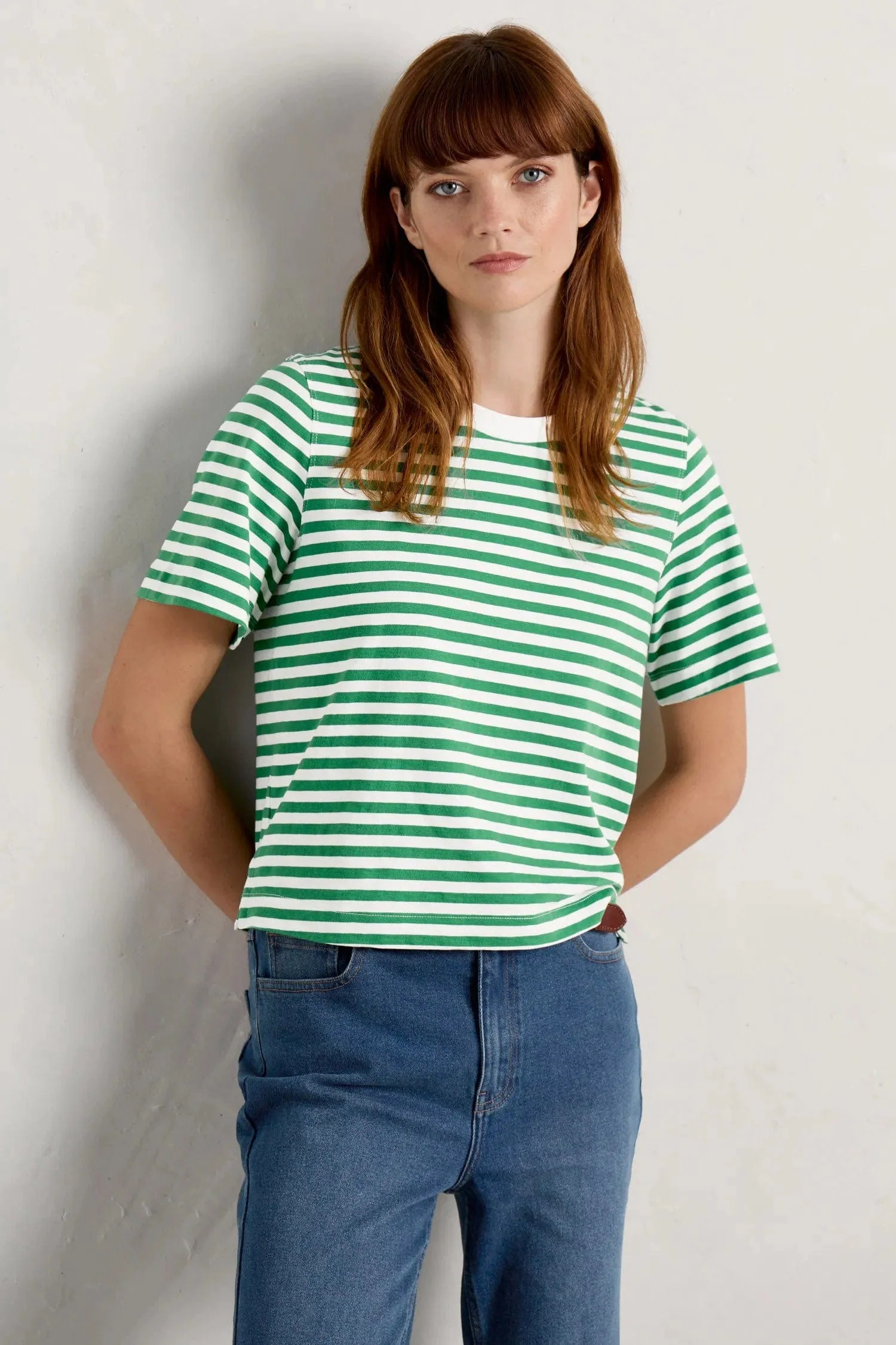 Copseland Striped T-Shirt - Mini Cornish Island Chalk - Image 3