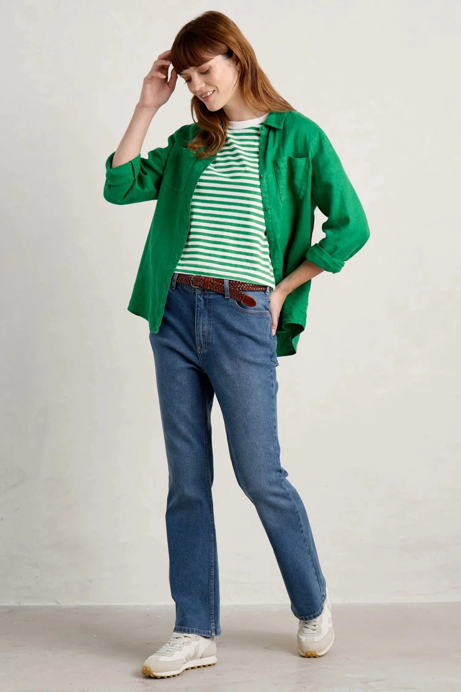 Copseland Striped T-Shirt - Mini Cornish Island Chalk - Image 4
