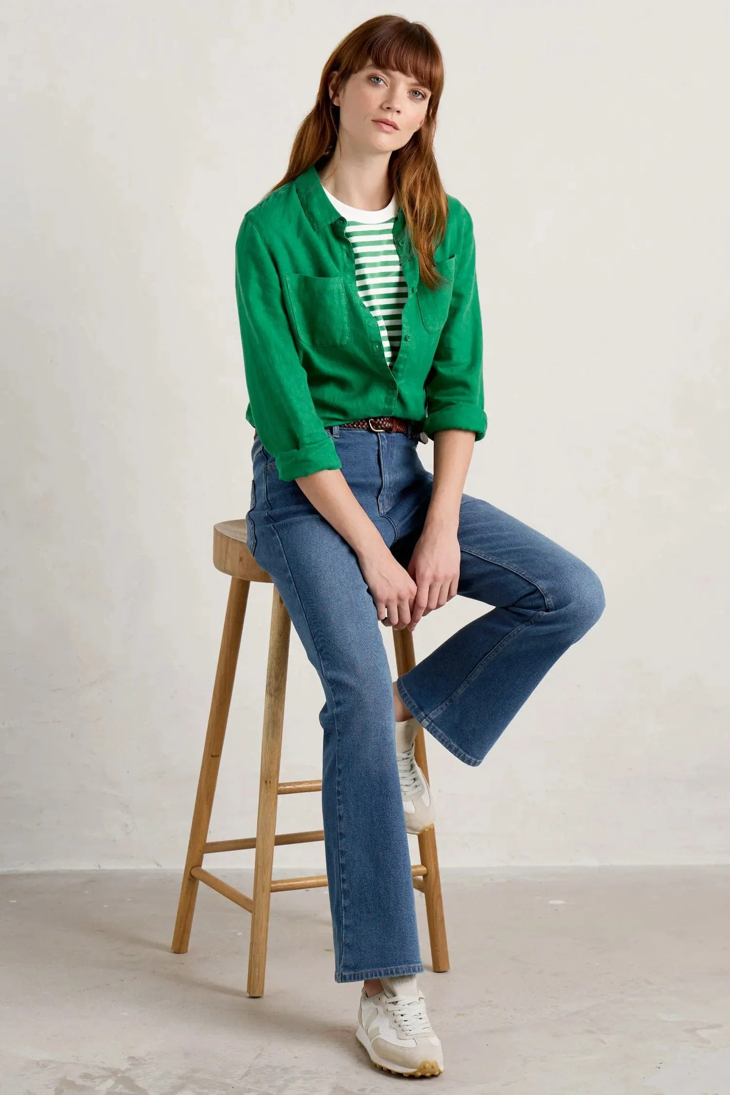 Copseland Striped T-Shirt - Mini Cornish Island Chalk - Image 5