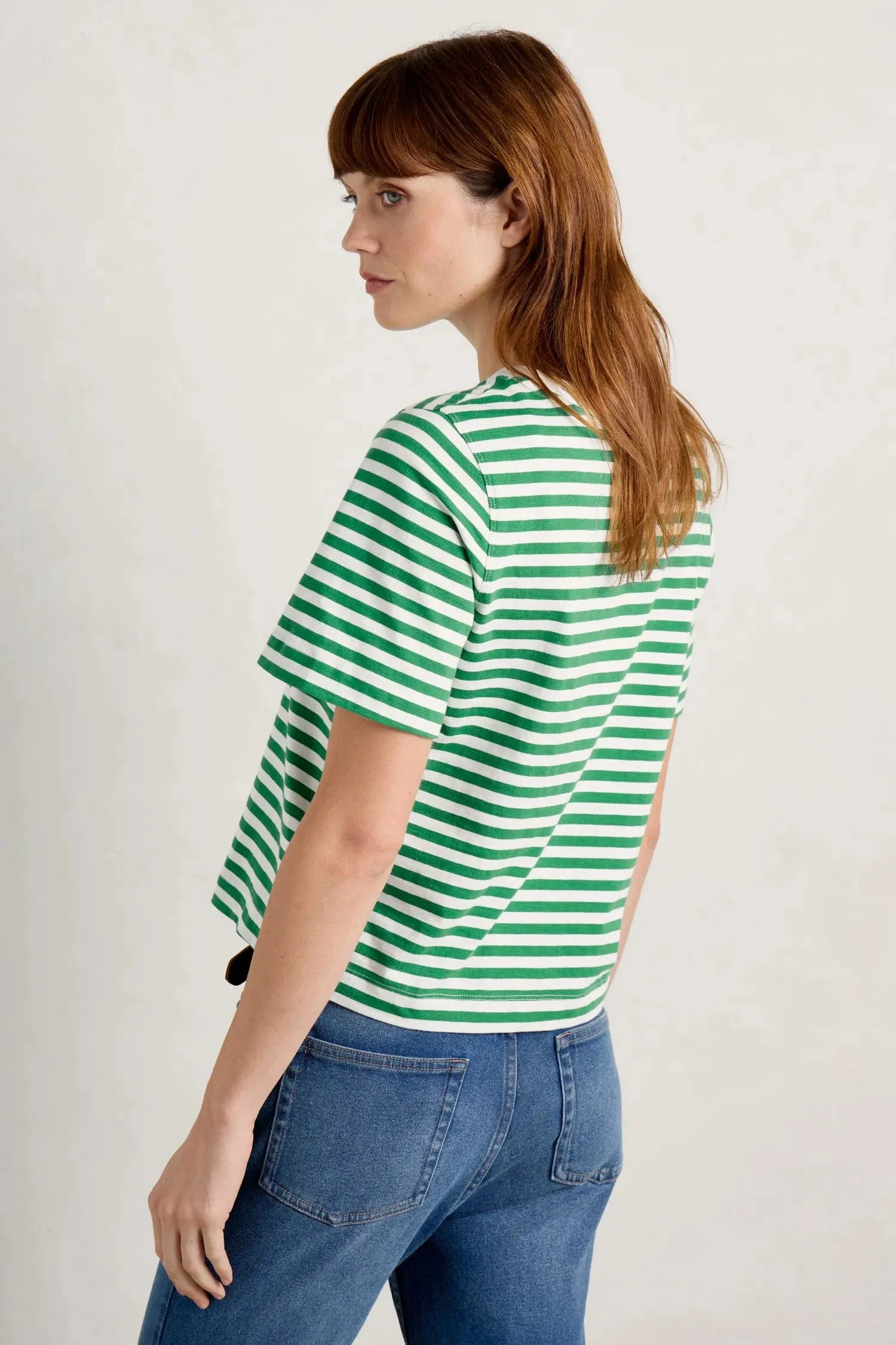 Copseland Striped T-Shirt - Mini Cornish Island Chalk - Image 6