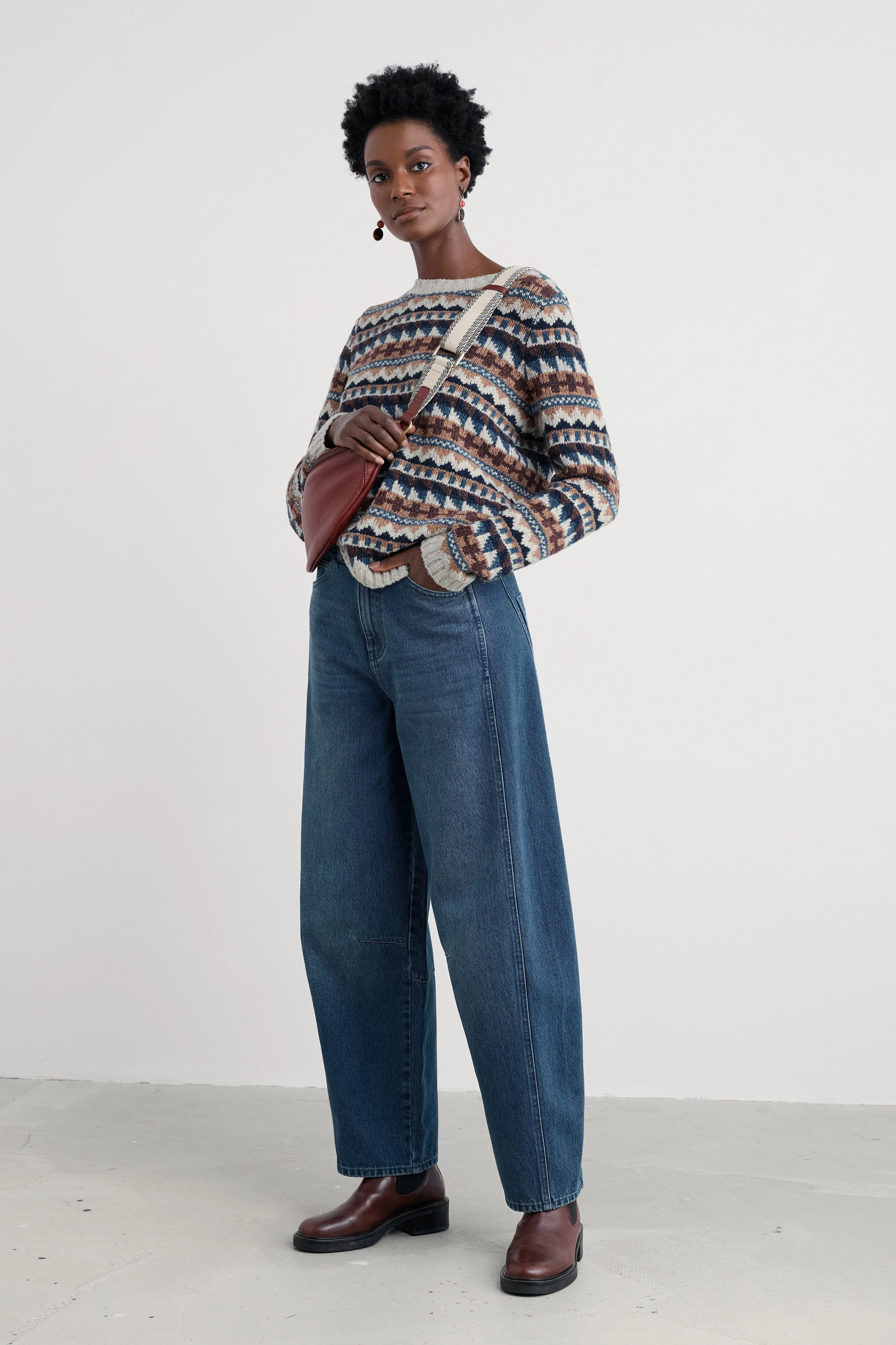 Dawson Pick Fairisle Jumper - Zig Zag Geo Wicker Shore - Image 4
