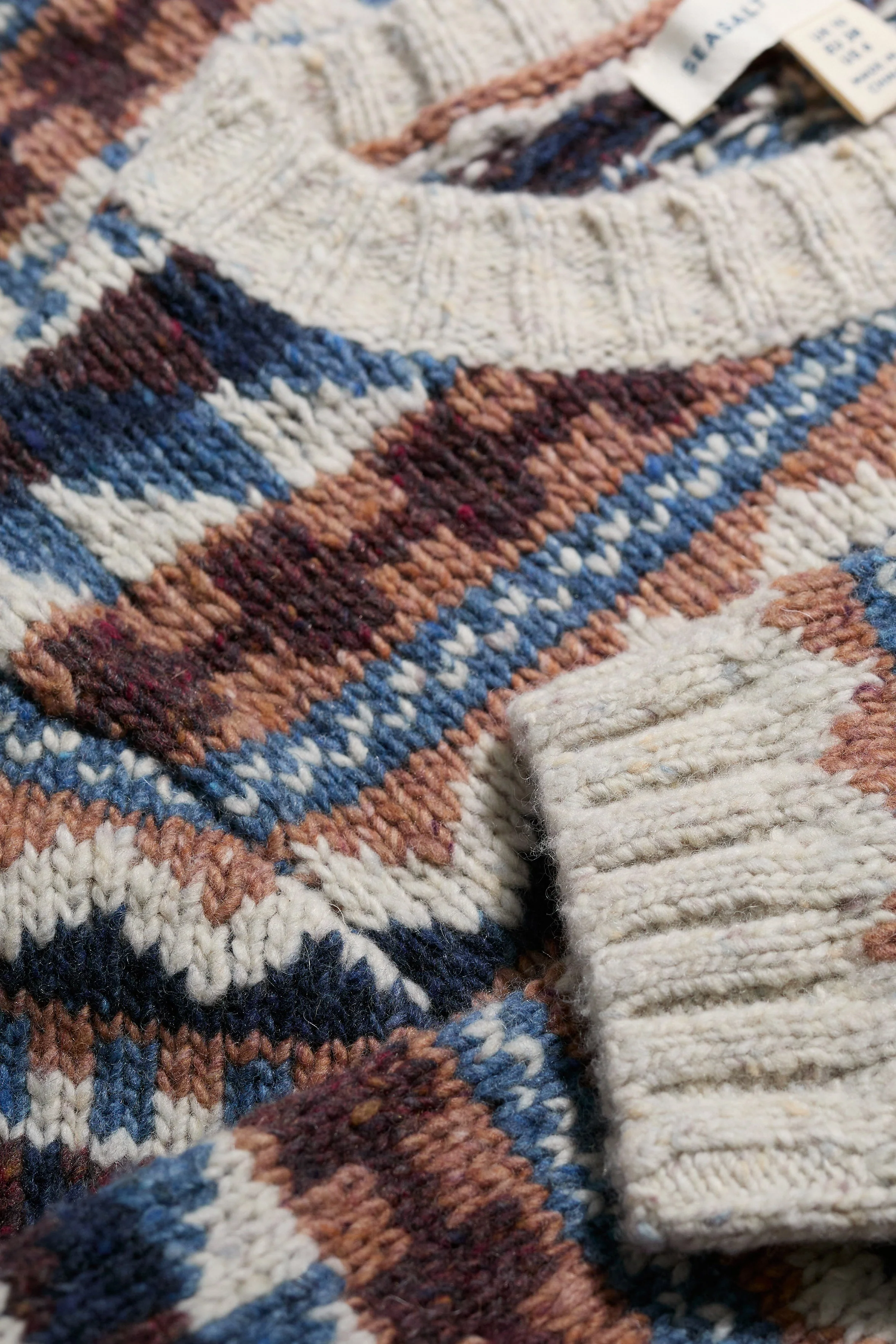 Dawson Pick Fairisle Jumper - Zig Zag Geo Wicker Shore - Image 6