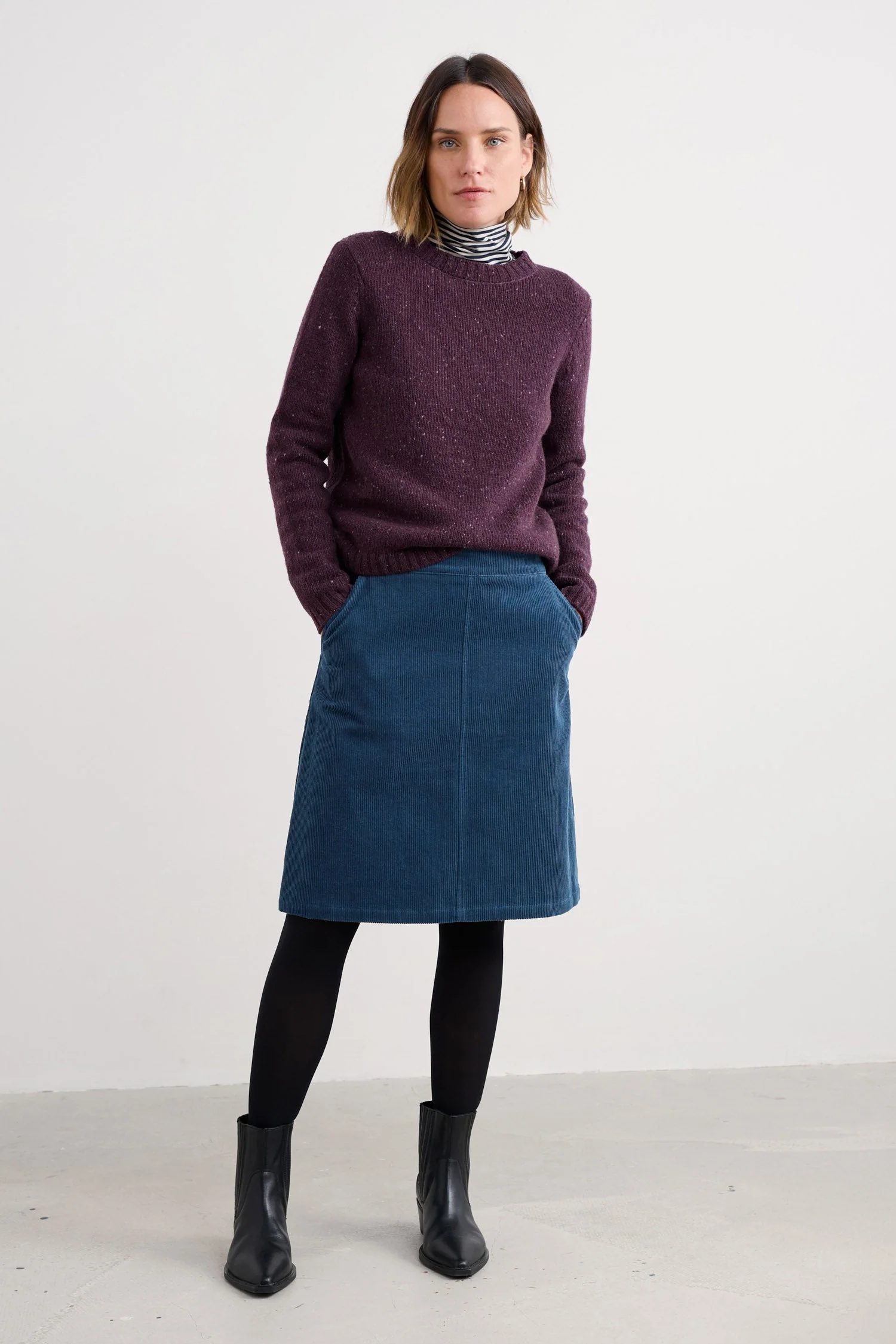 Dawson Pick Merino Wool Blend Jumper - Grape - Image 4