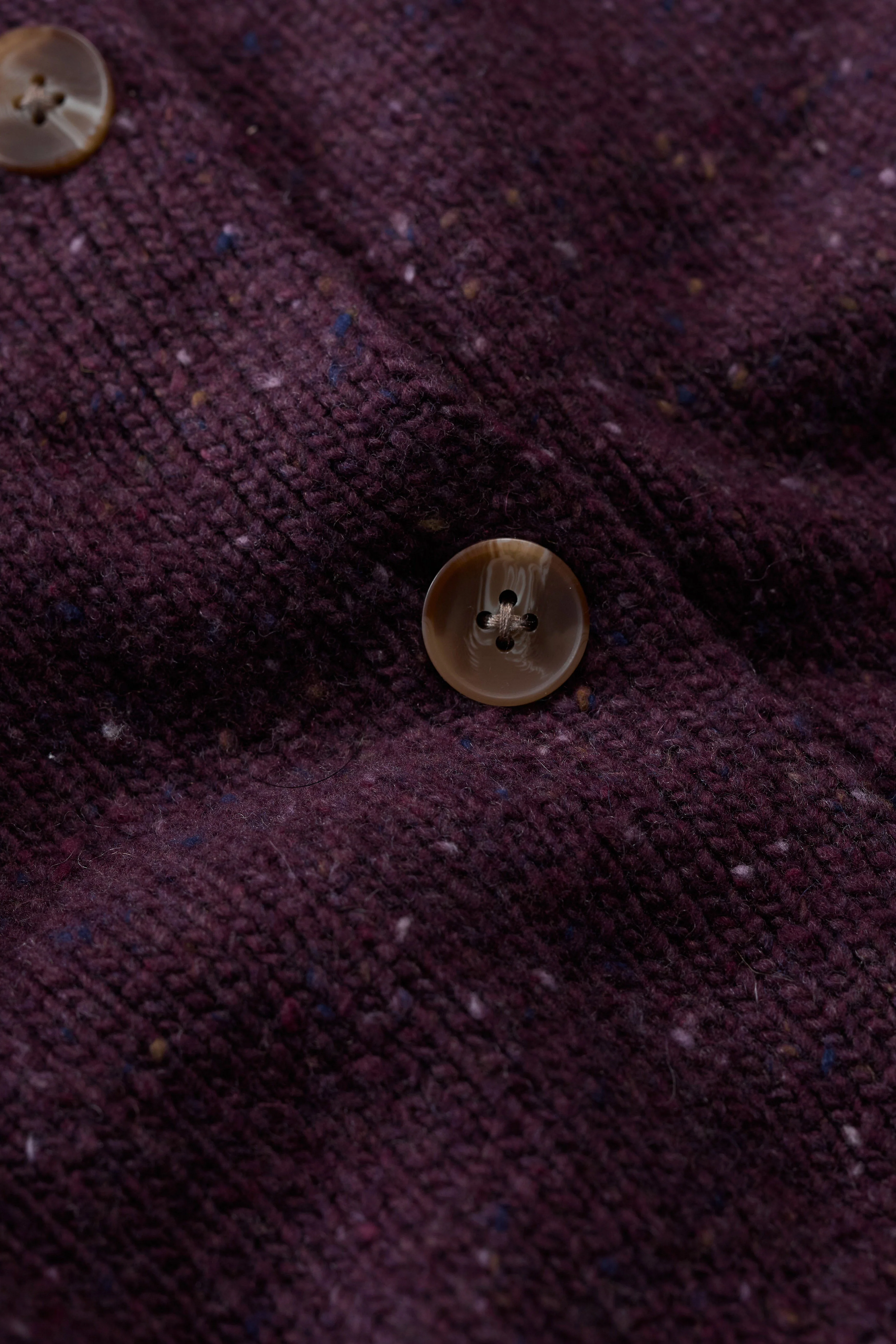 Dawson Pick Merino Wool Cardigan - Grape - Image 6