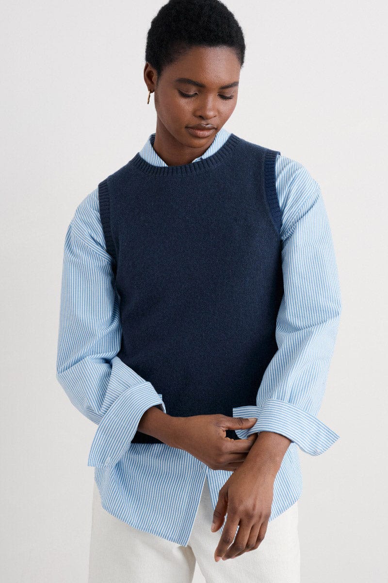 East View Knitted Sleeveless Jumper - Maritime - Image 2