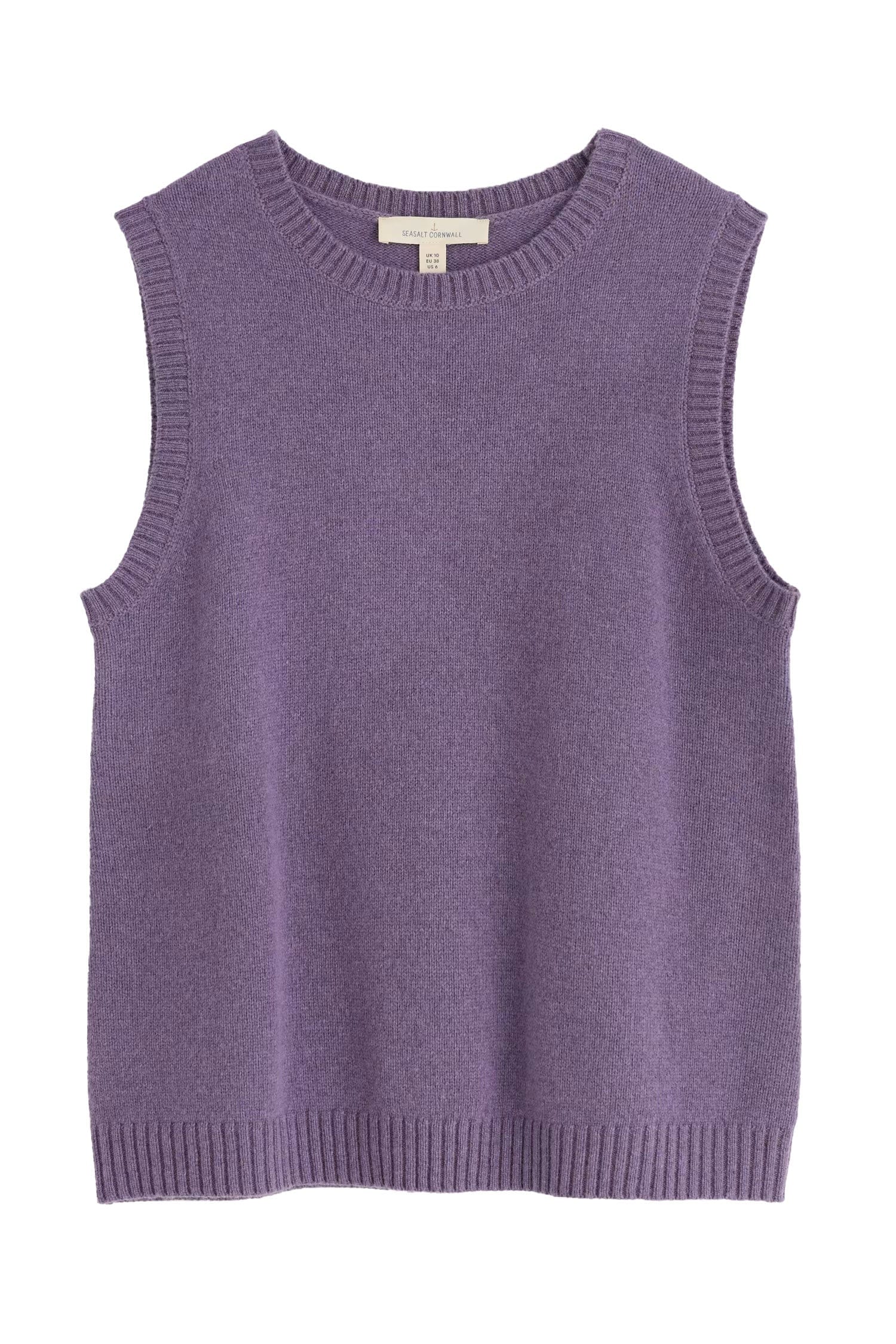 East View Knitted Vest - Echium