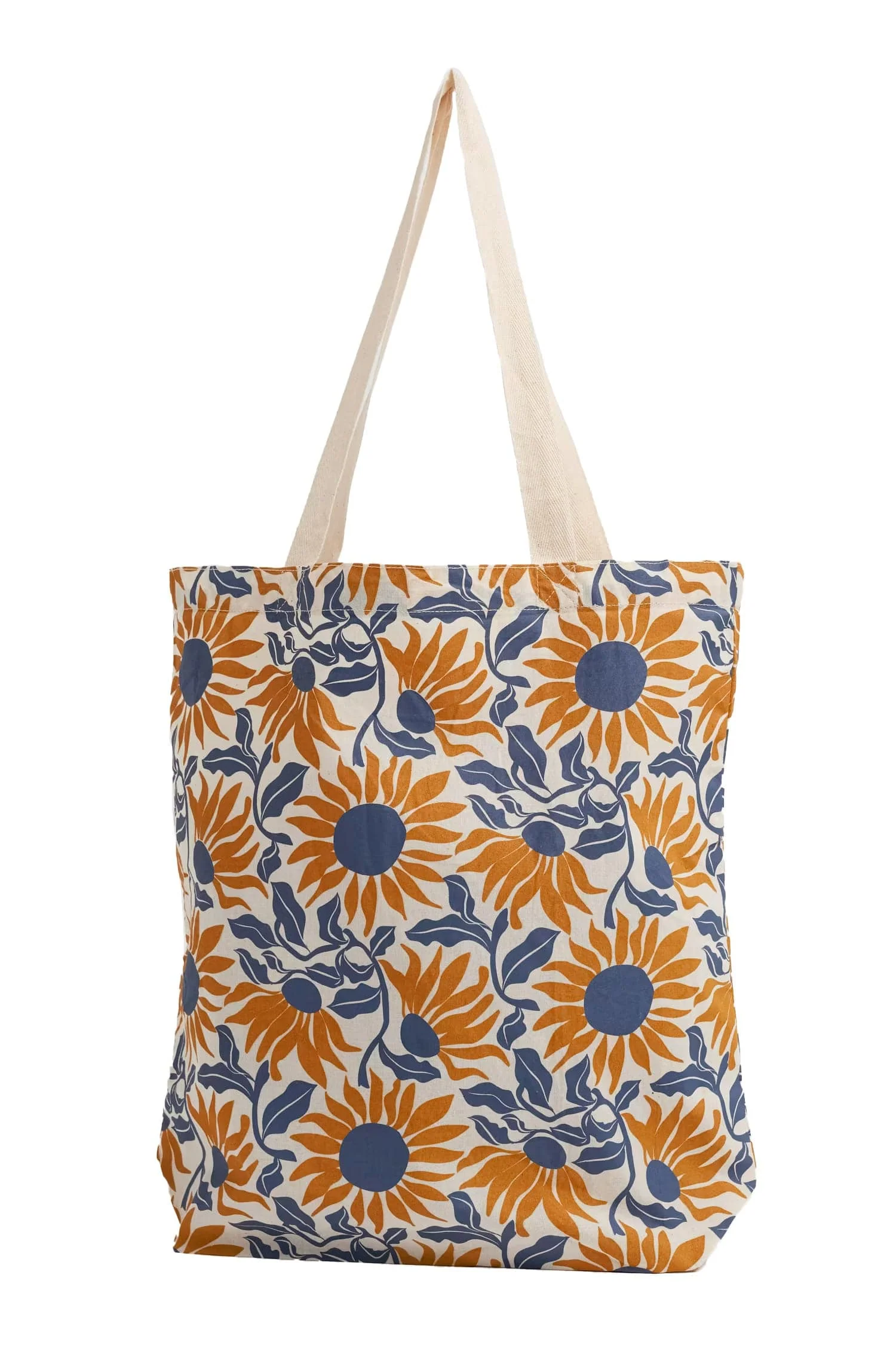 Foldaway Canvas Shopper - Bold Sunflower Daylily Ship