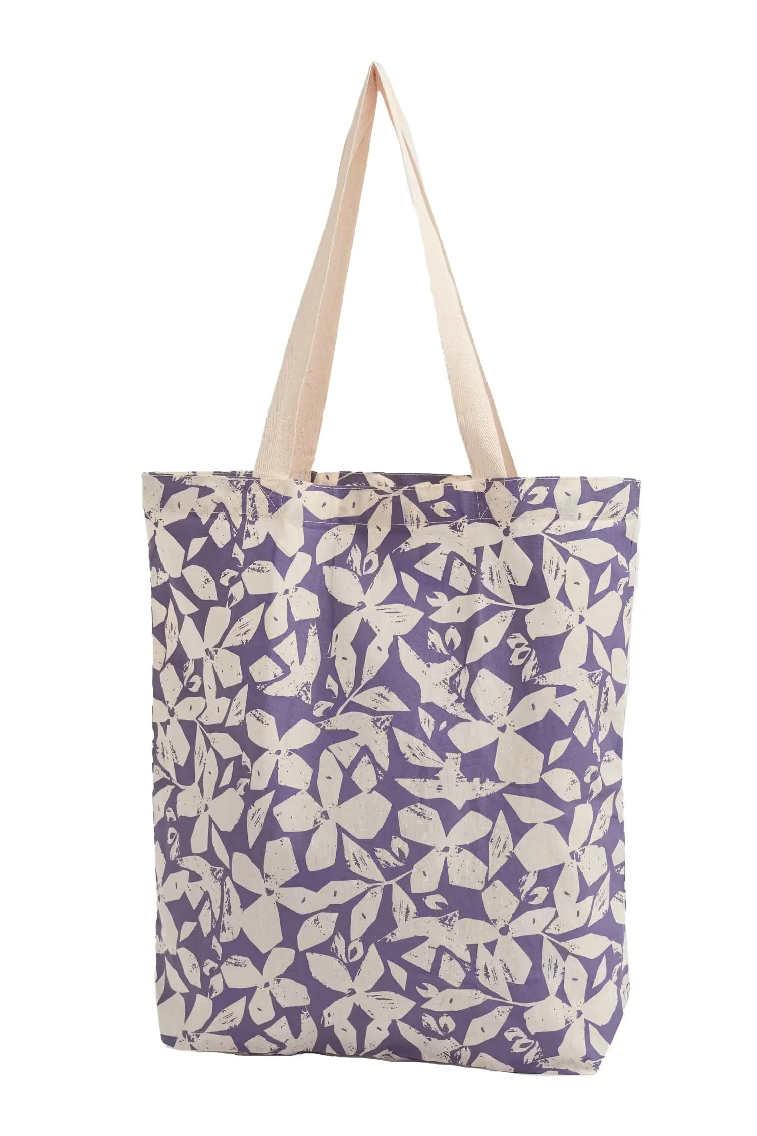 Foldaway Canvas Shopper - Headland Collage Echium