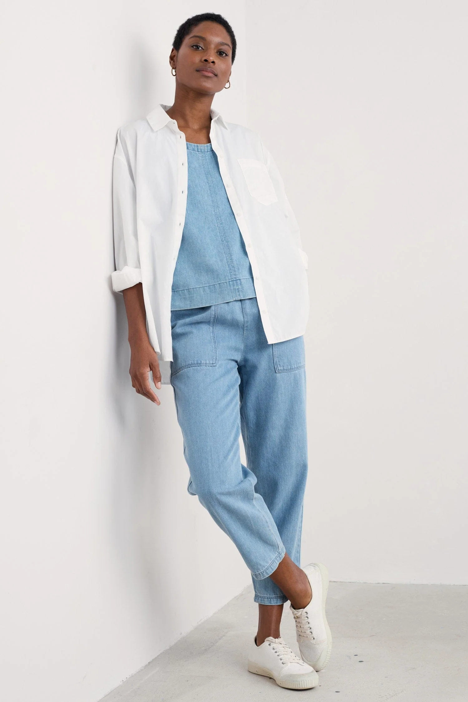 Gawen Denim Vest - Light Wash - Image 5