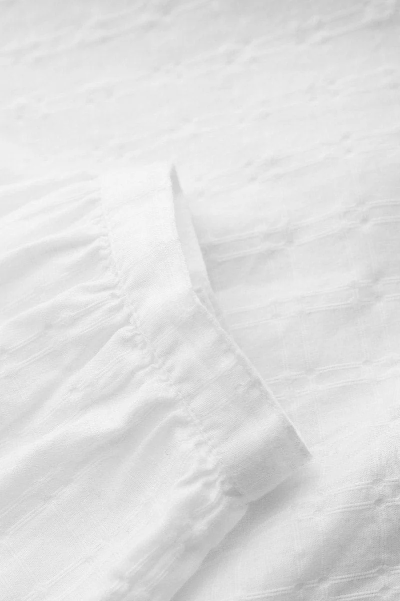 Hope Cottage Organic Cotton Self Check Blouse - Salt - Image 5