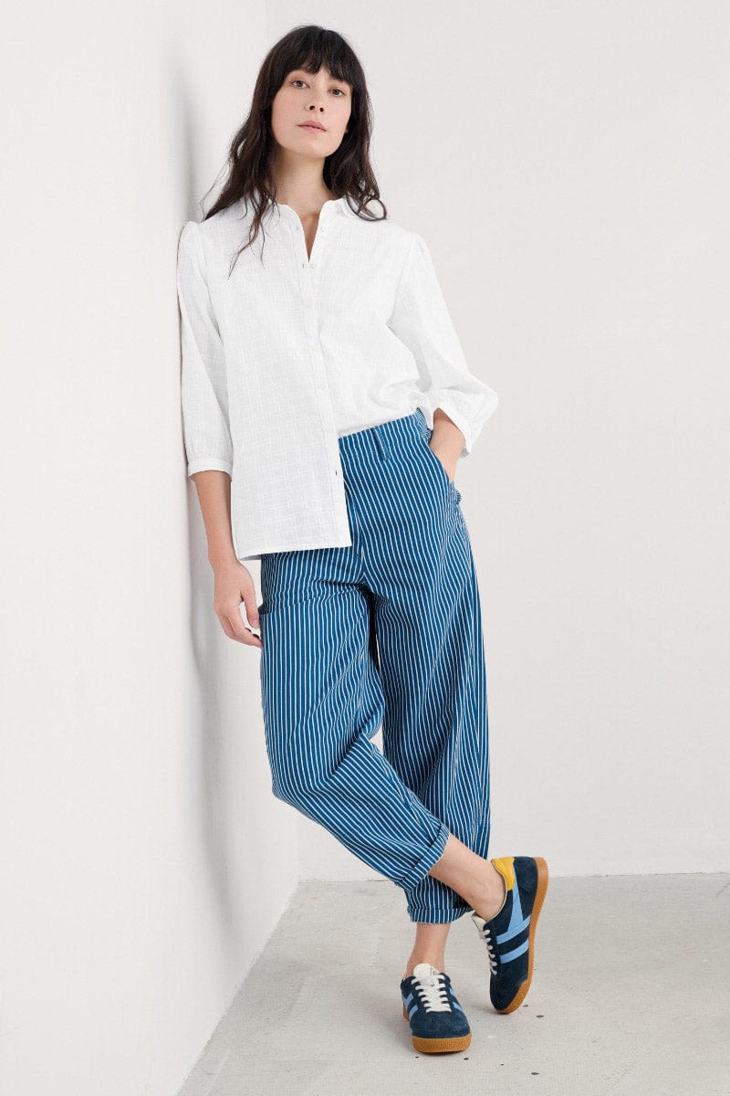 Hope Cottage Organic Cotton Self Check Blouse - Salt - Image 6