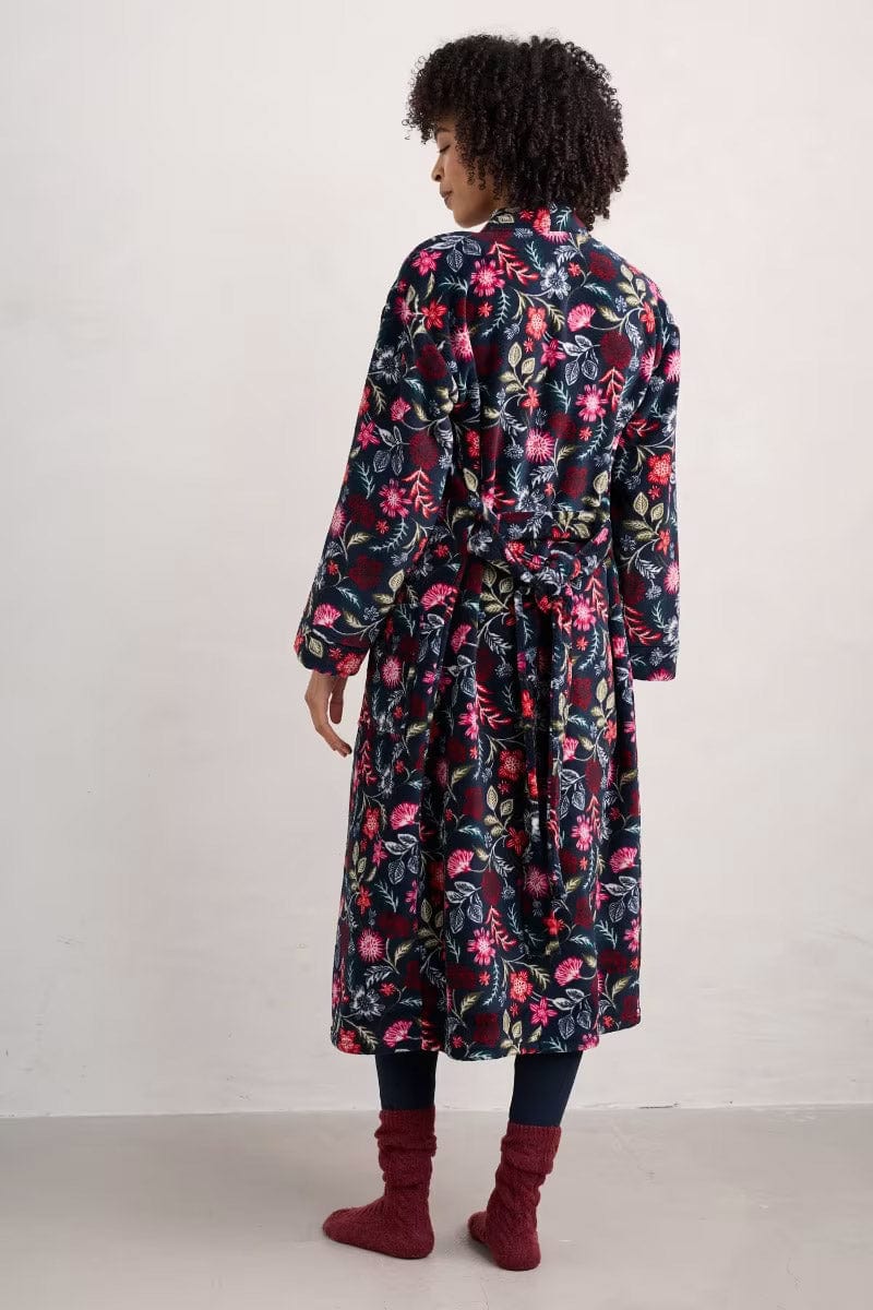 Hushing Dressing Gown - Woodblock Bloom Dahlia - Image 4