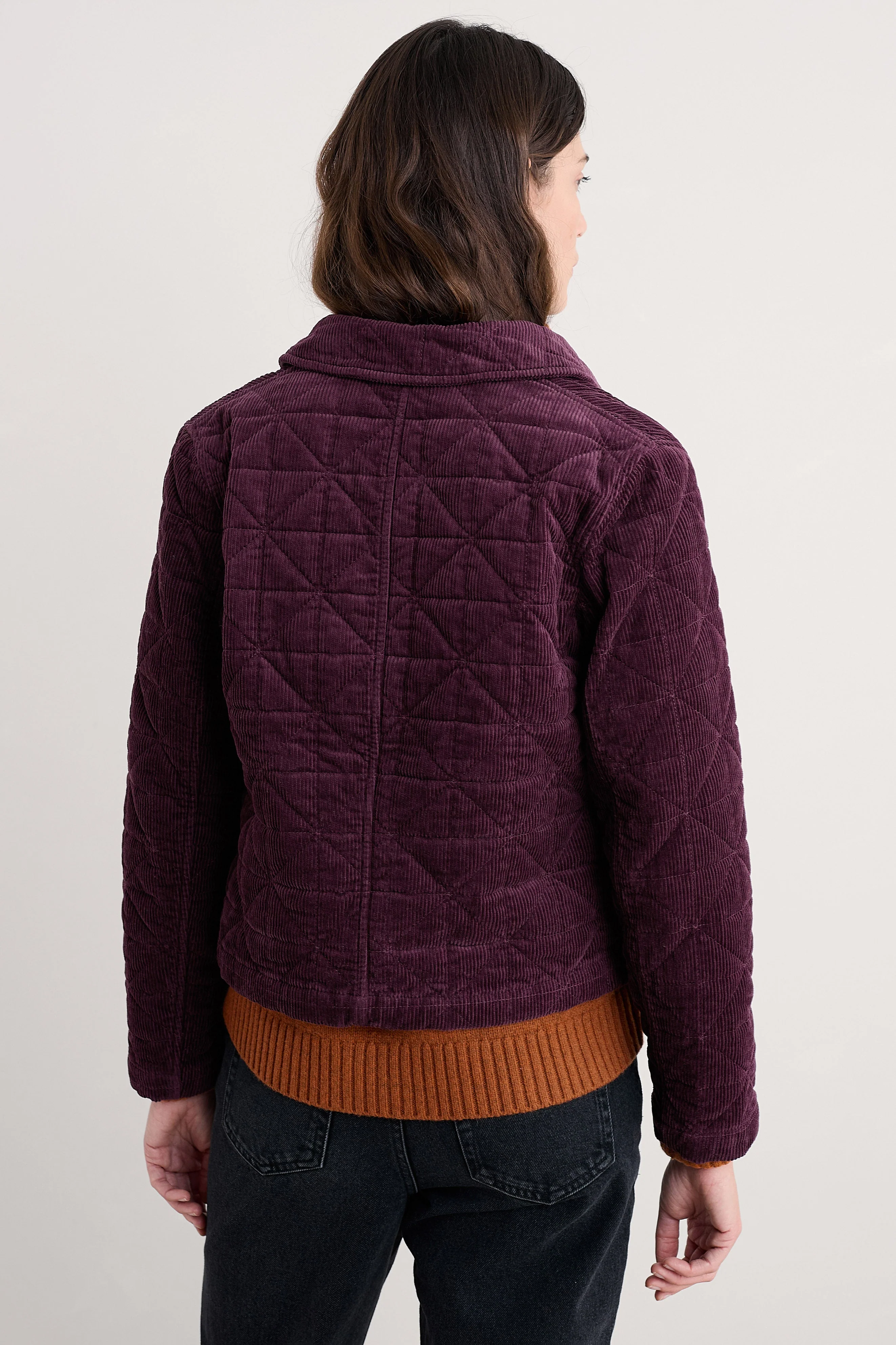 Incoming Tide Quilted Cord Jacket - Dark Hellebore - Image 5