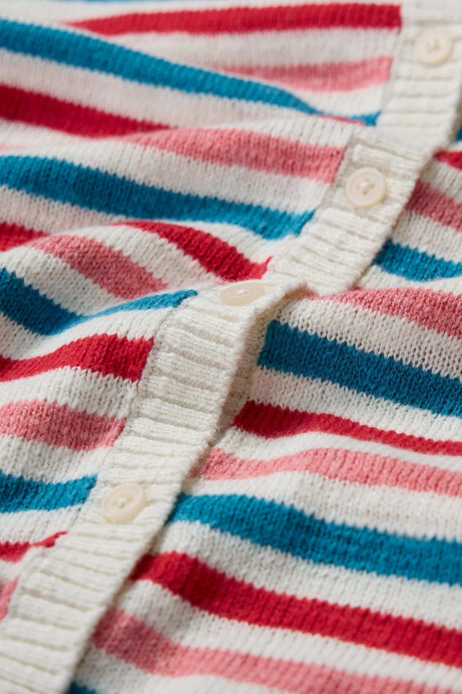 Knavock Cotton-Linen Knitted Vest - Mini Cornish Pink Sky Mix - Image 7