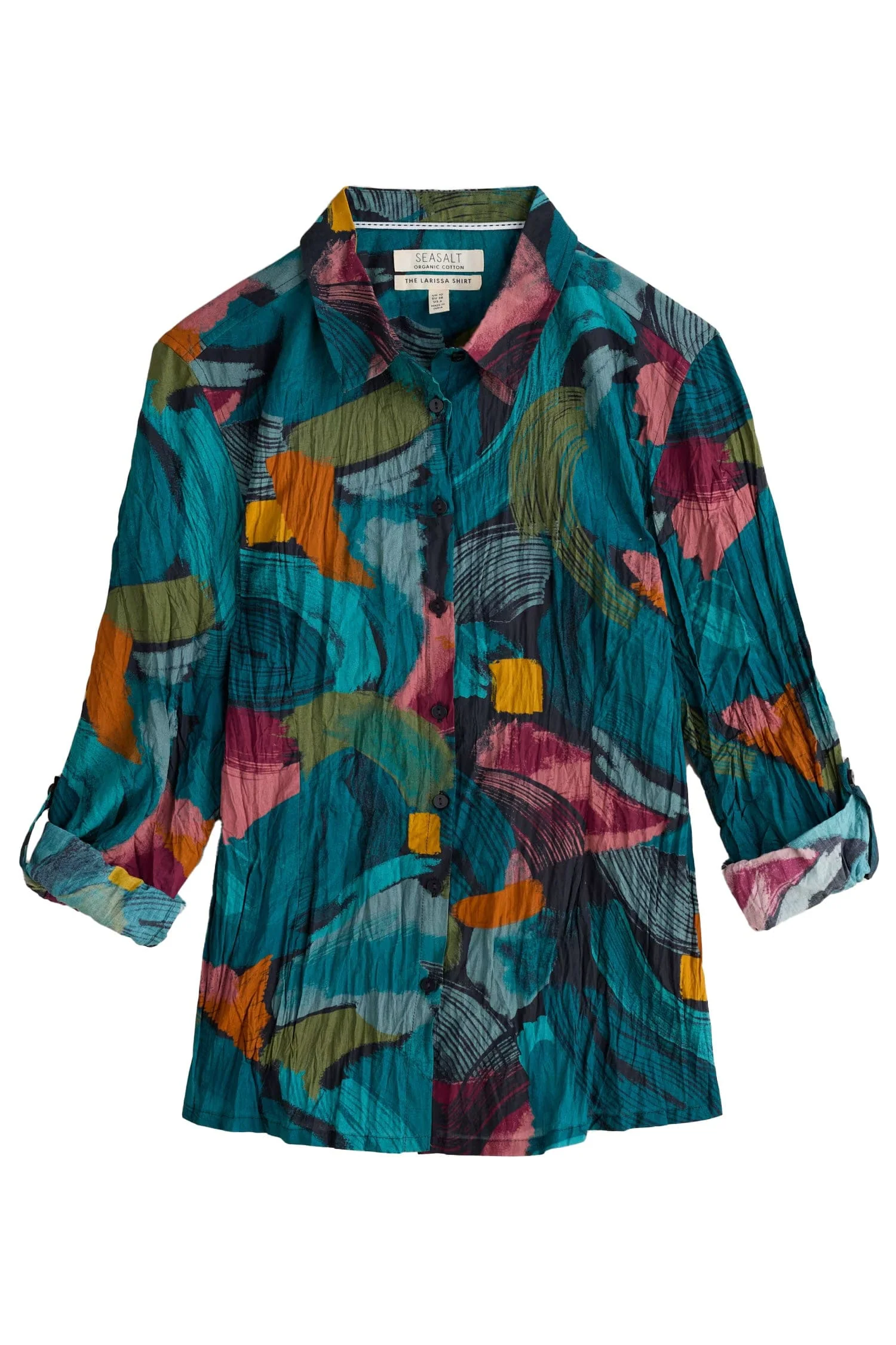 Larissa Organic Cotton Shirt - Lelant Abstract Mix