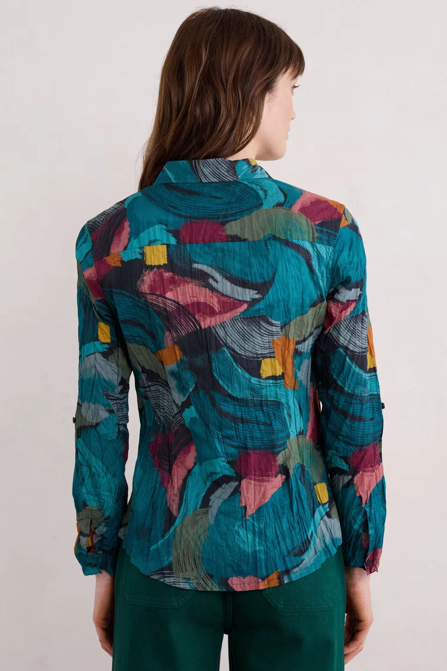Larissa Organic Cotton Shirt - Lelant Abstract Mix - Image 3