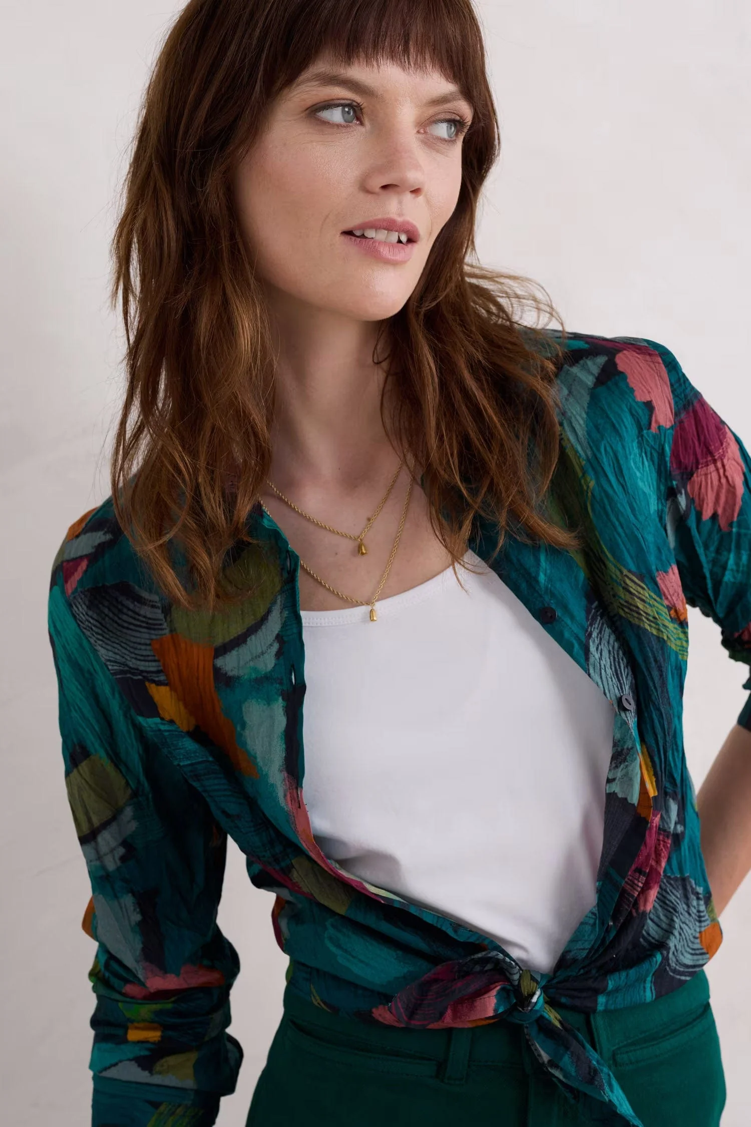 Larissa Organic Cotton Shirt - Lelant Abstract Mix - Image 4