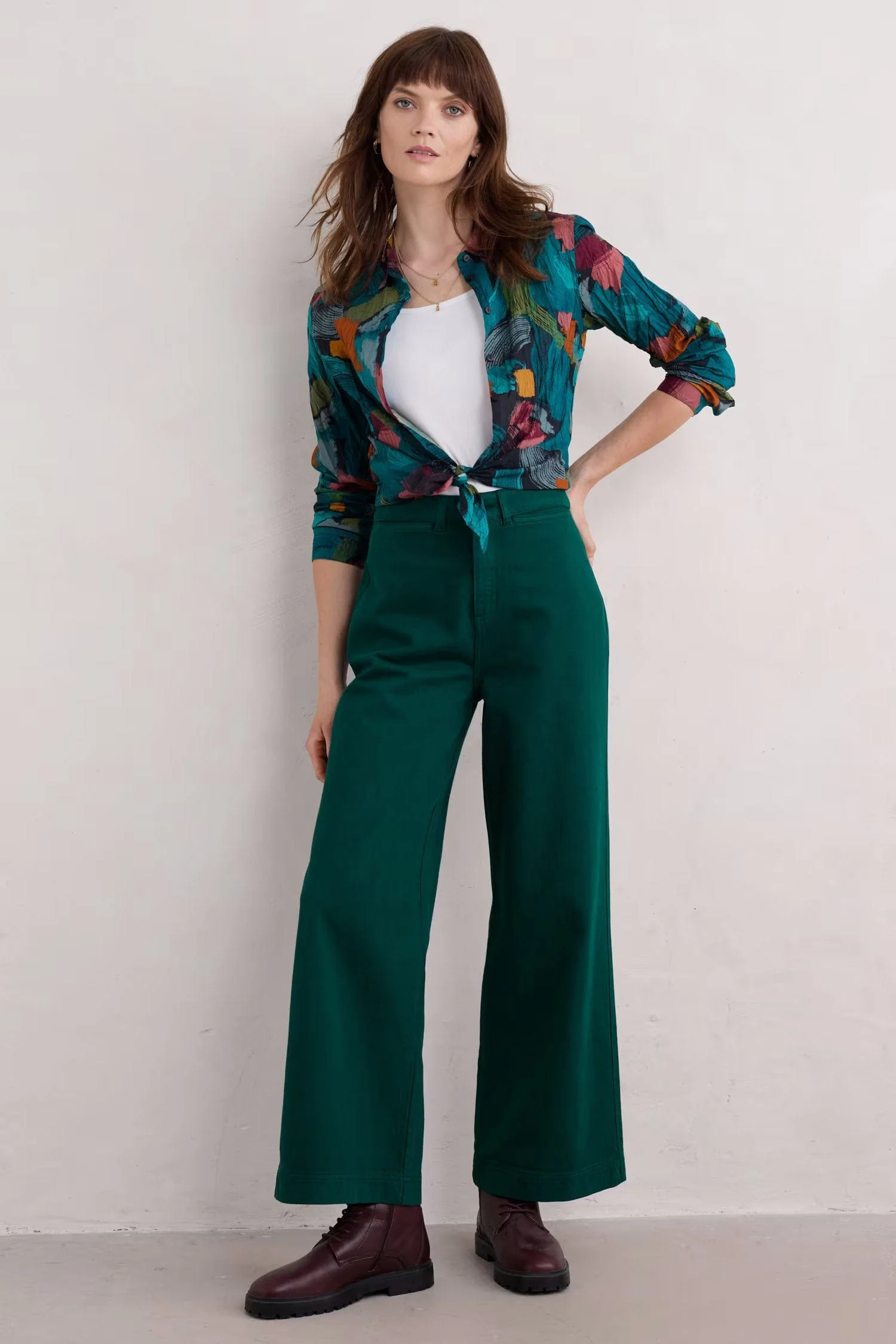 Larissa Organic Cotton Shirt - Lelant Abstract Mix - Image 5