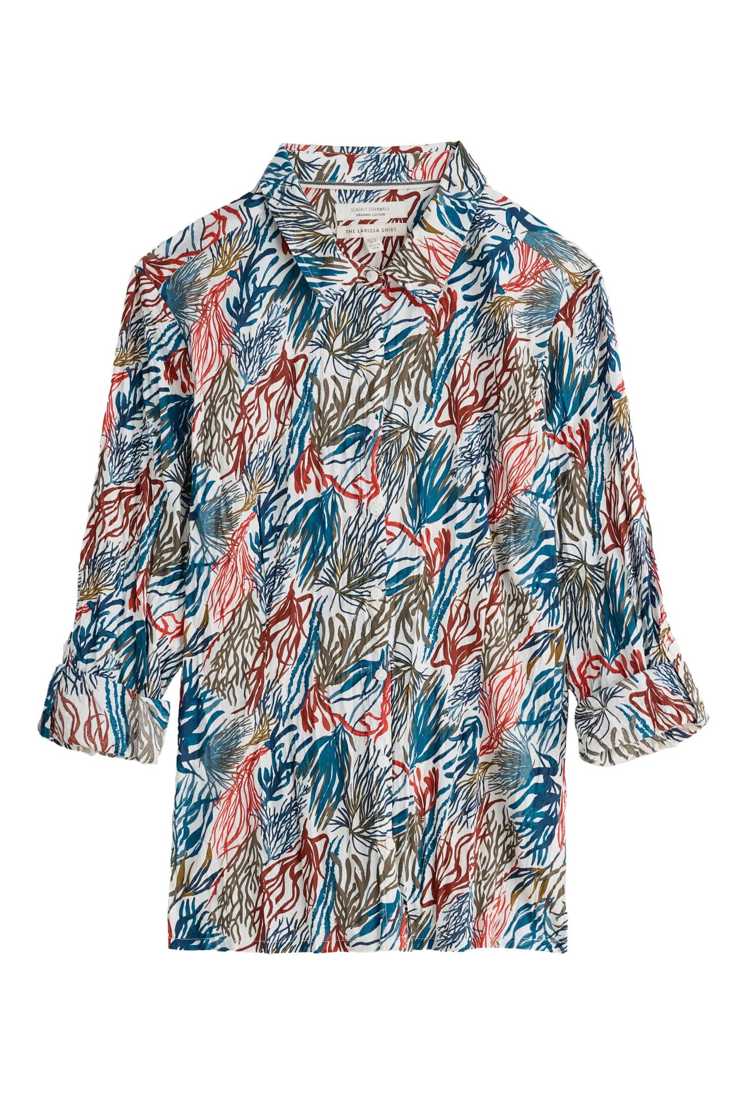 Larissa Organic Cotton Shirt - River Kelp Chalk