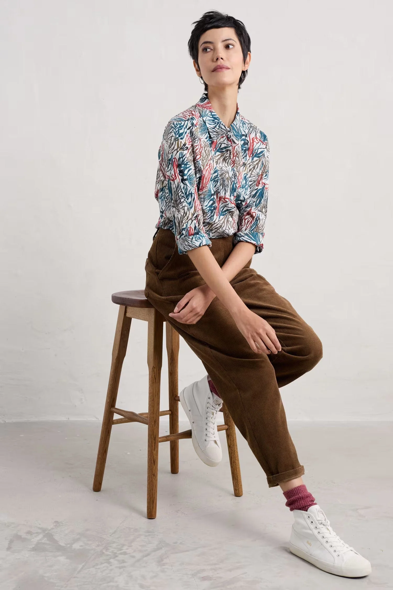 Larissa Organic Cotton Shirt - River Kelp Chalk - Image 4