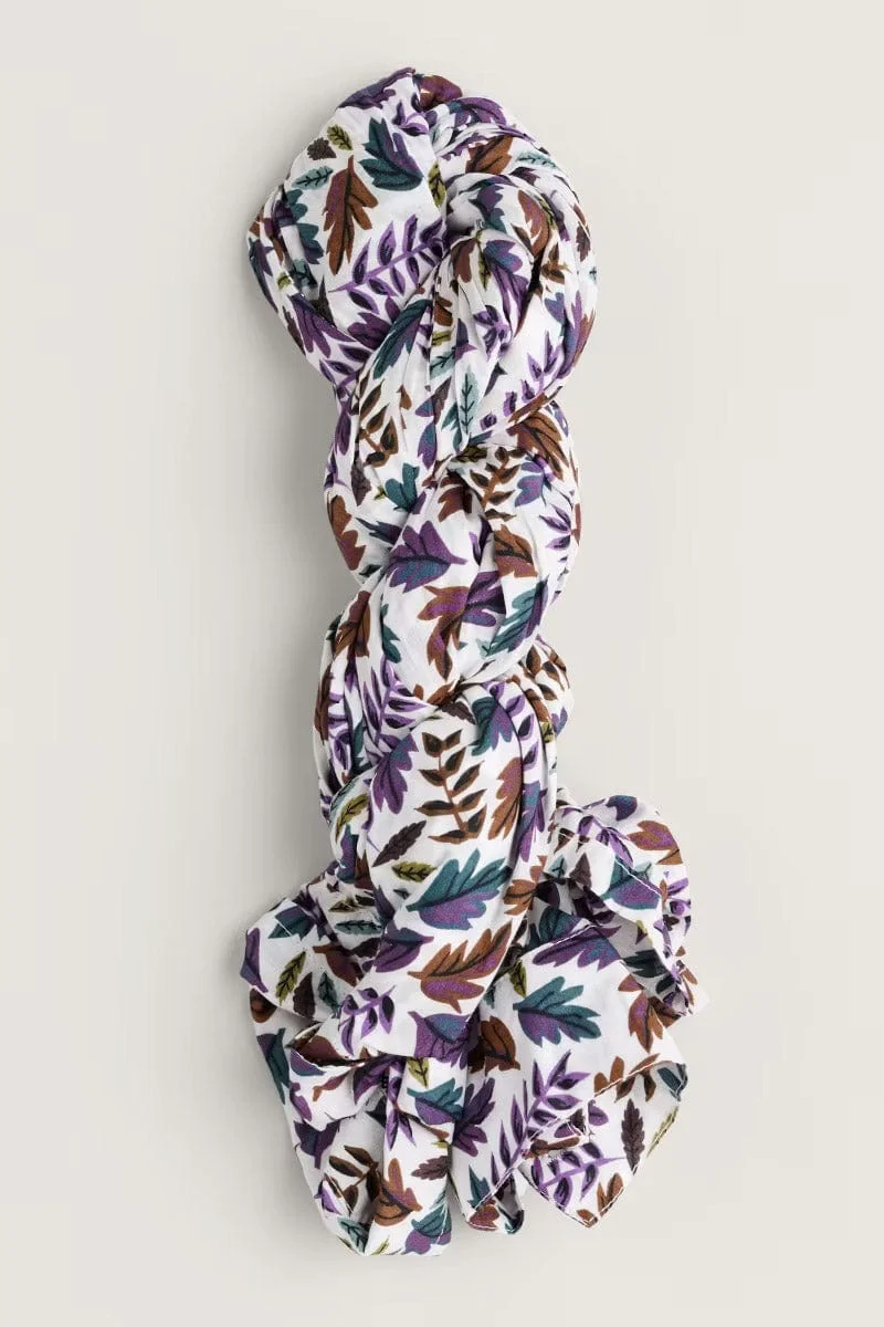 Larissa Organic Cotton Shirt - Sunlit Leaves Chalk - Image 5