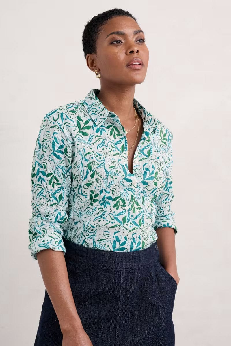Larissa Organic Cotton Shirt - Wandering Peas Chalk - Image 2