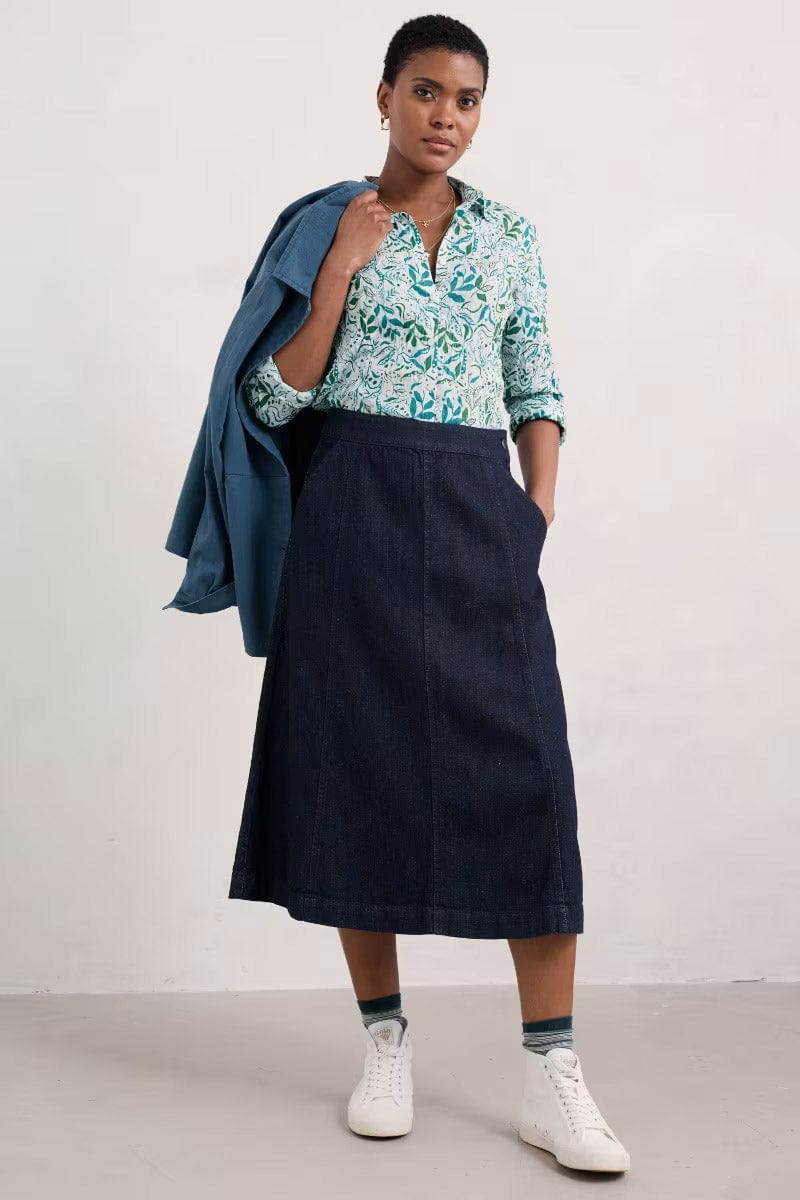 Larissa Organic Cotton Shirt - Wandering Peas Chalk - Image 4