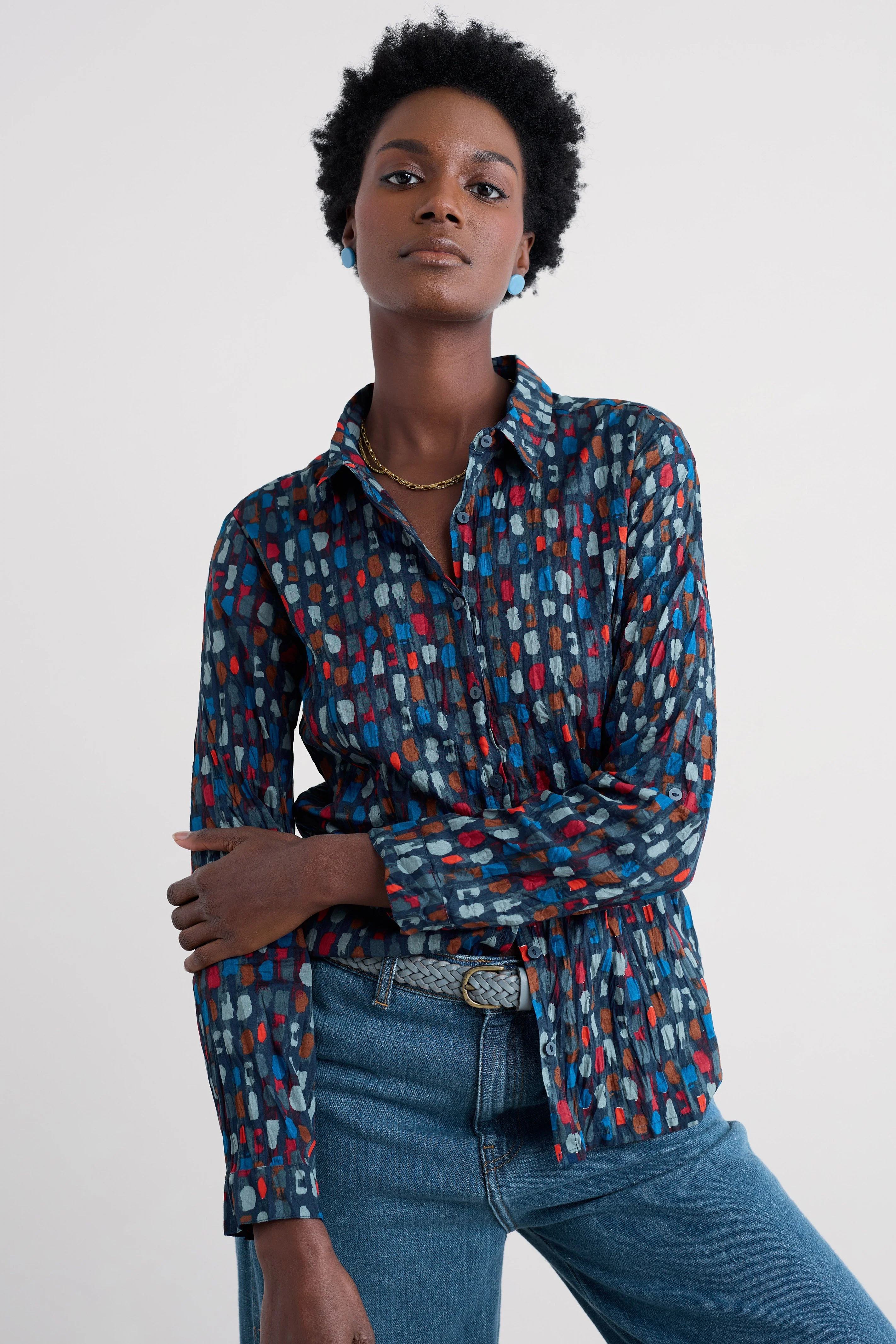 Larissa Shirt - Dye Strokes Dark Lugger - Image 2