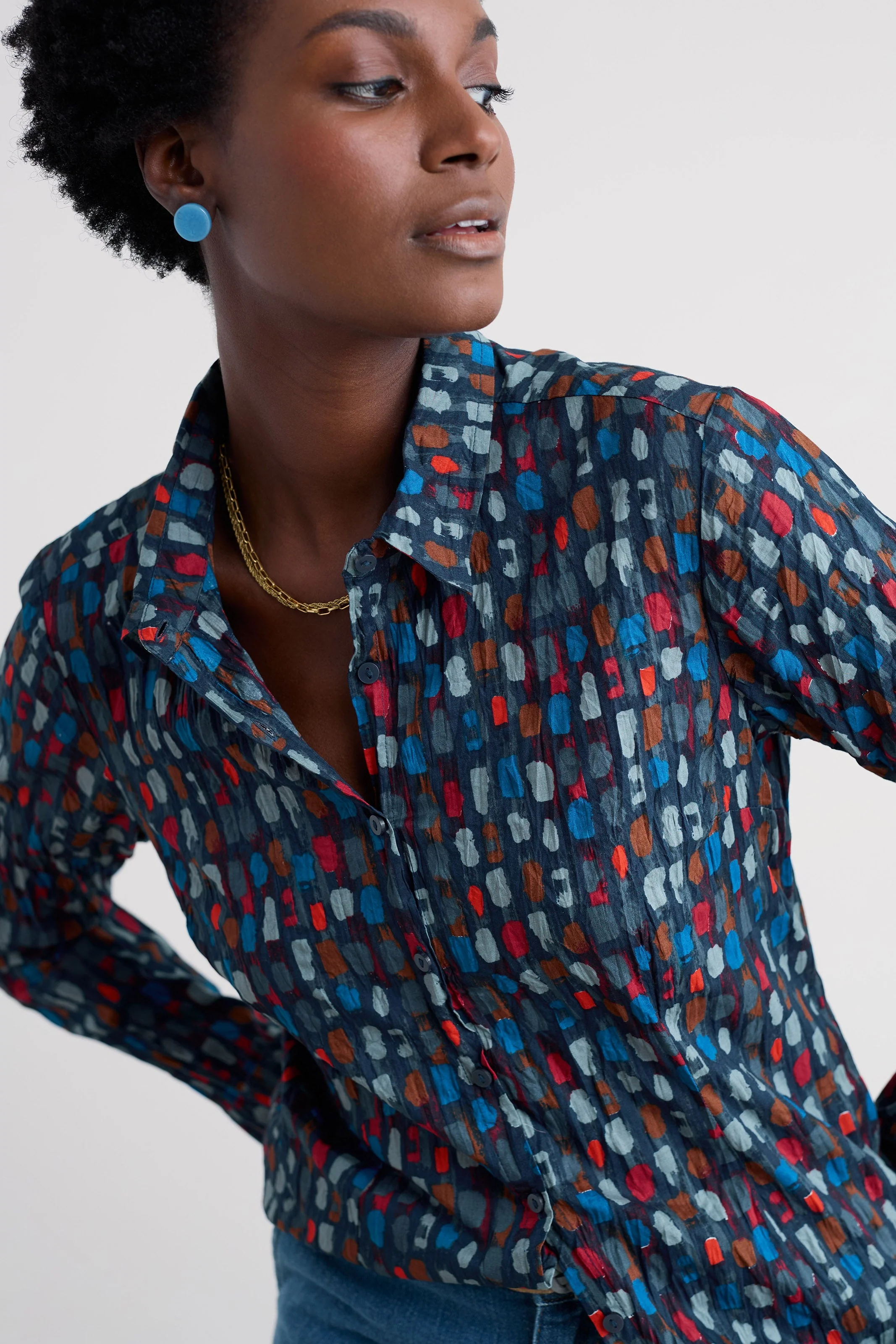 Larissa Shirt - Dye Strokes Dark Lugger - Image 4