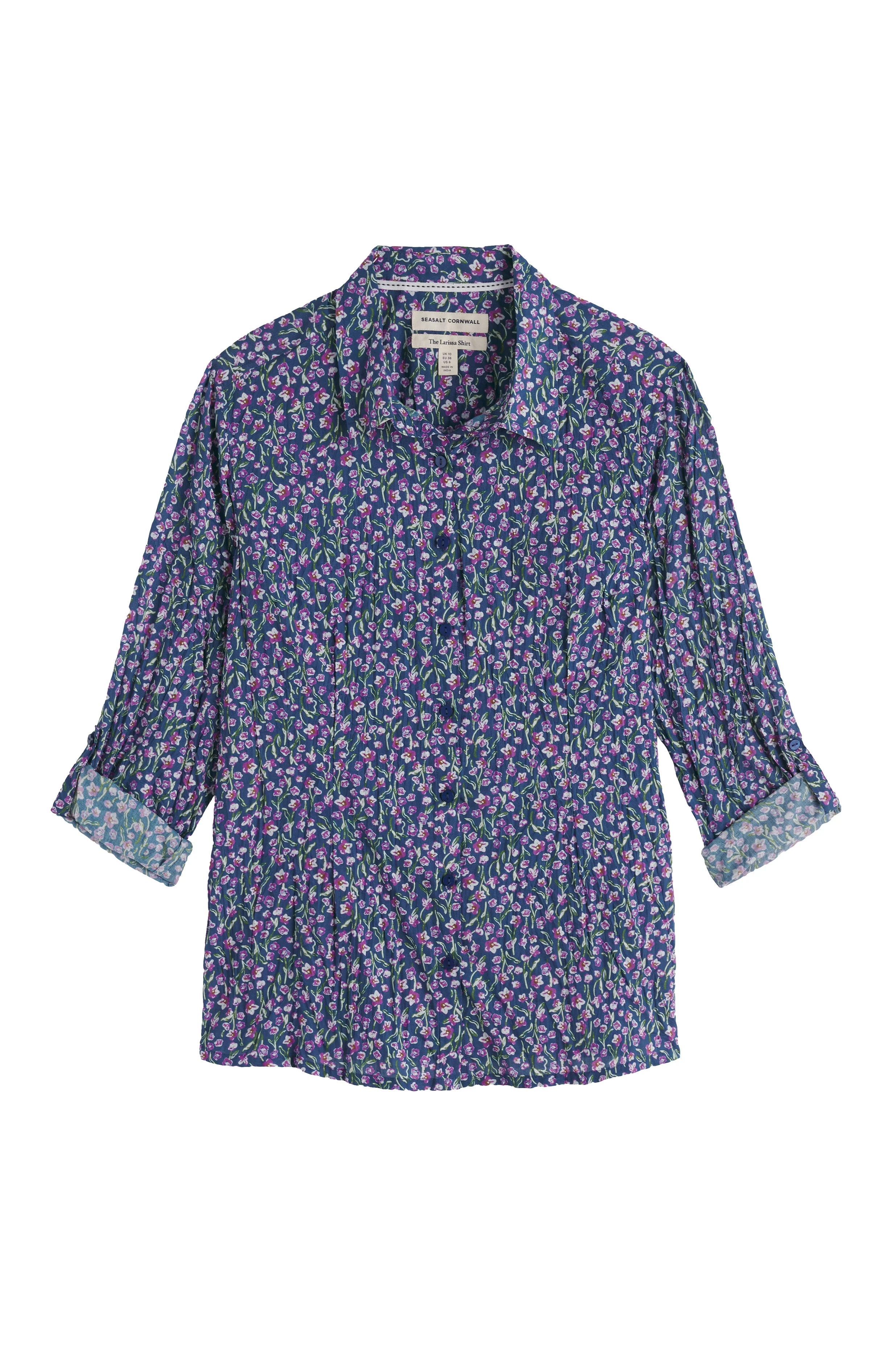 Larissa Shirt - Flax Flower Bright Orchid