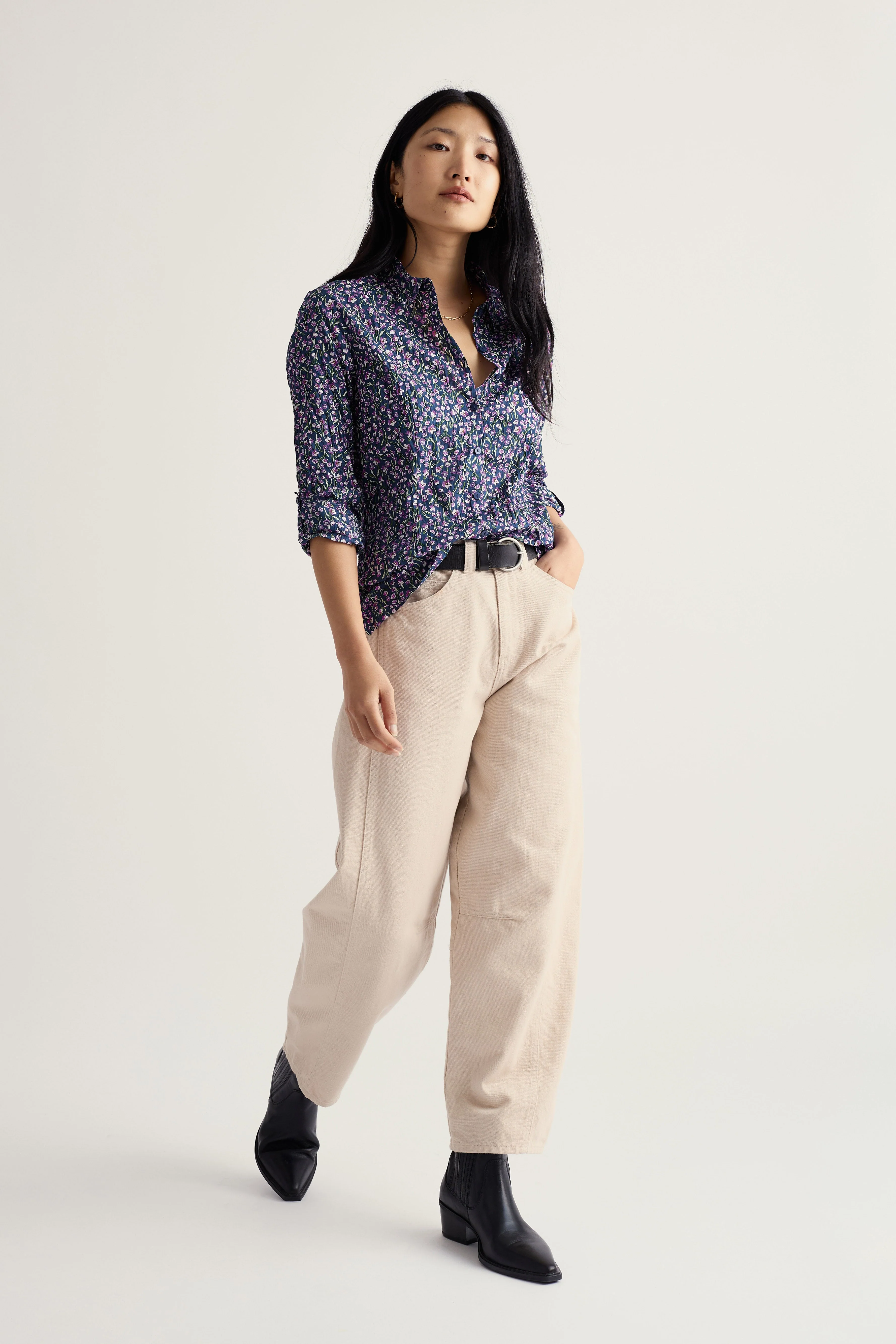 Larissa Shirt - Flax Flower Bright Orchid - Image 2