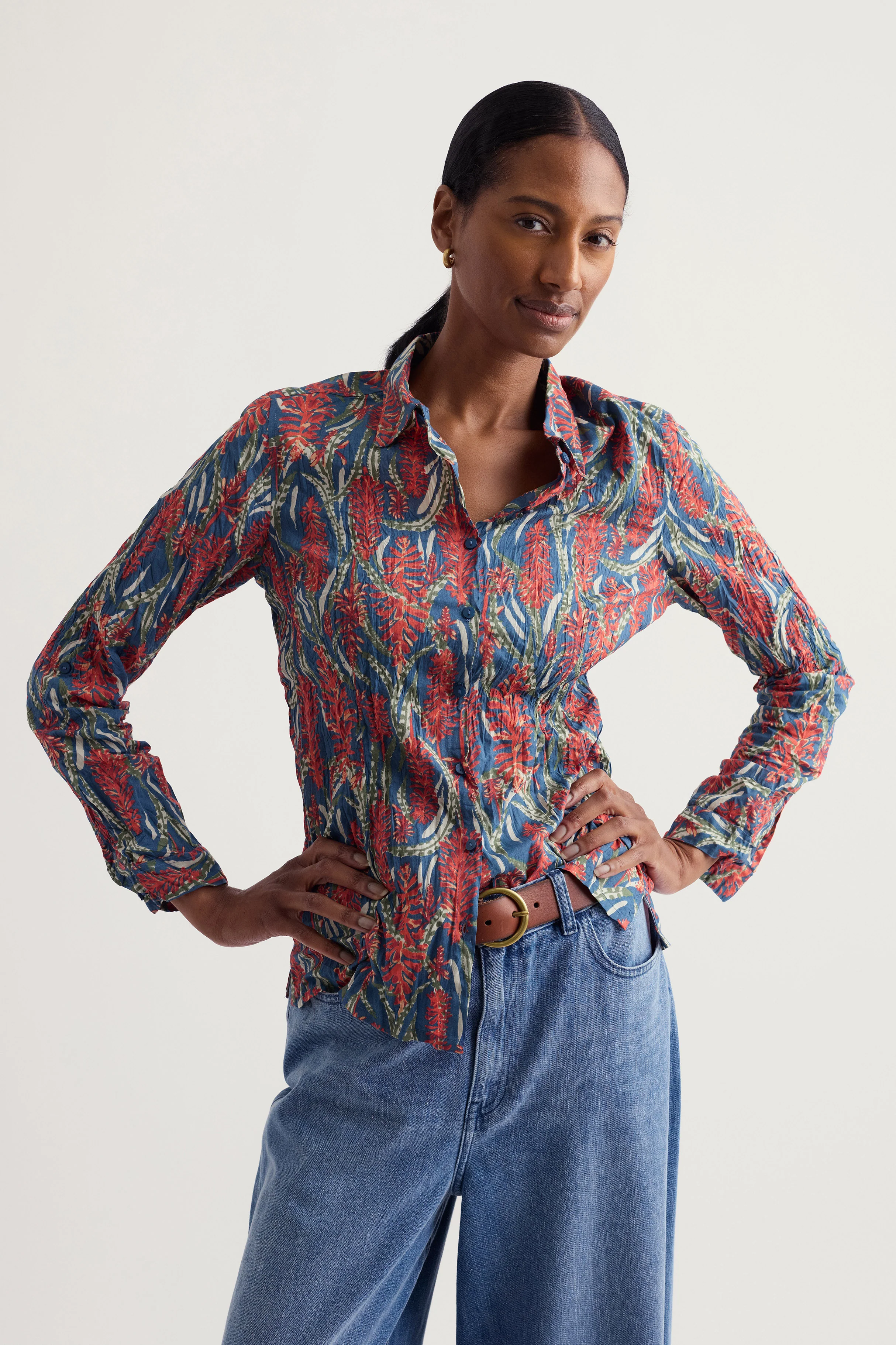 Larissa Shirt - Red Hot Poker Dusk - Image 2