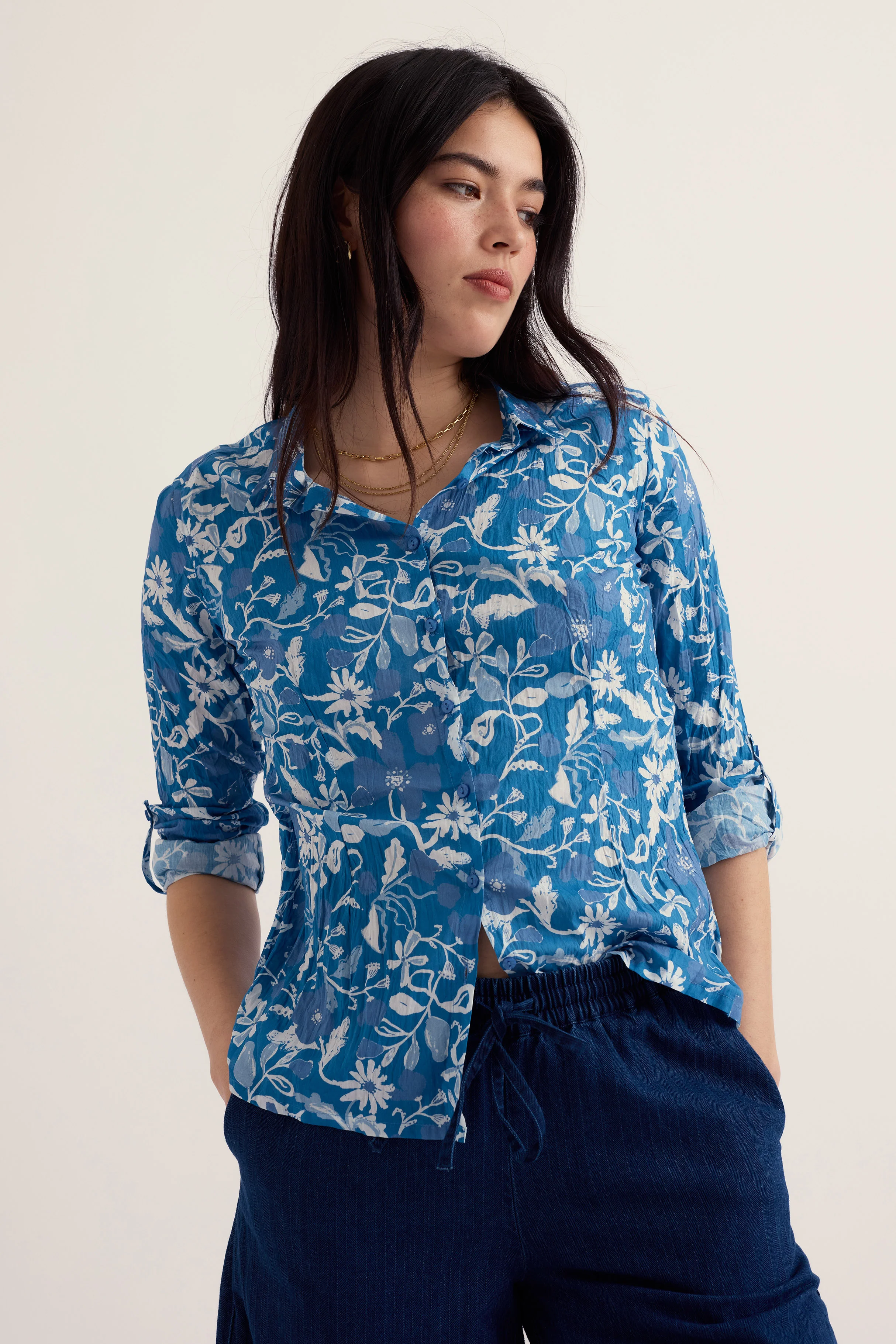 Larissa Shirt - Winding Meadow Sailboats - Image 2