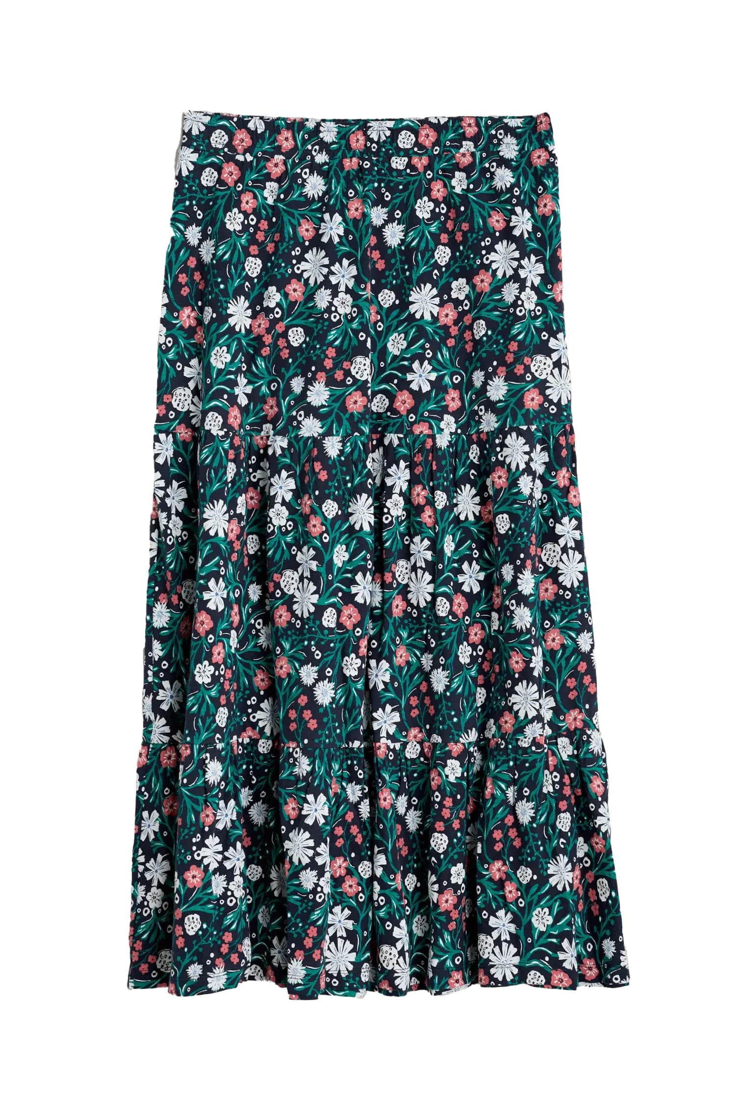 Line Strokes Skirt - Creekside Floral Maritime