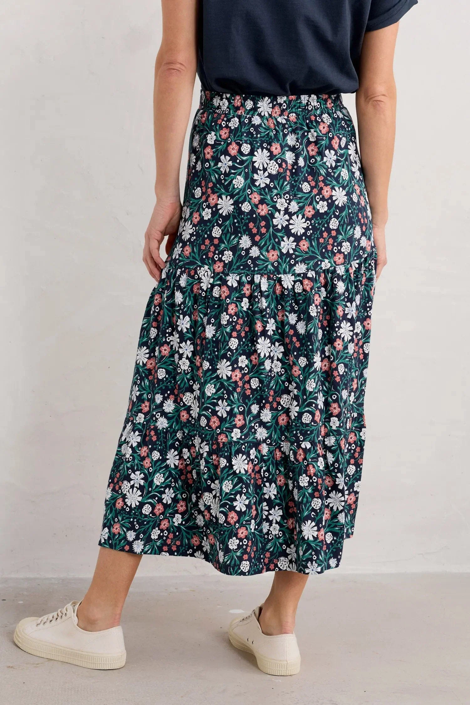 Line Strokes Skirt - Creekside Floral Maritime - Image 6