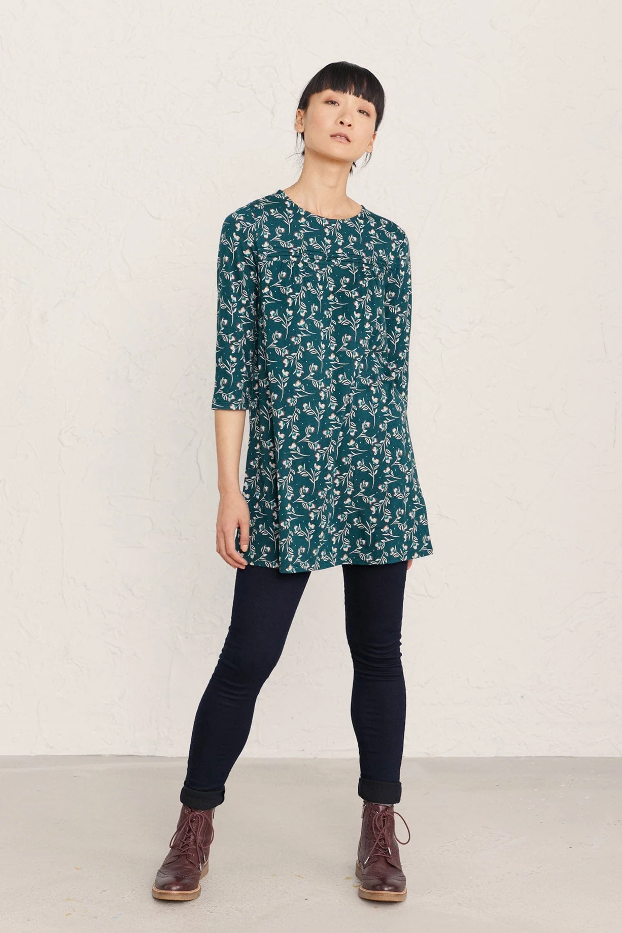 Low Rocks Tunic - Brushed Stems Dark Lake - Image 2