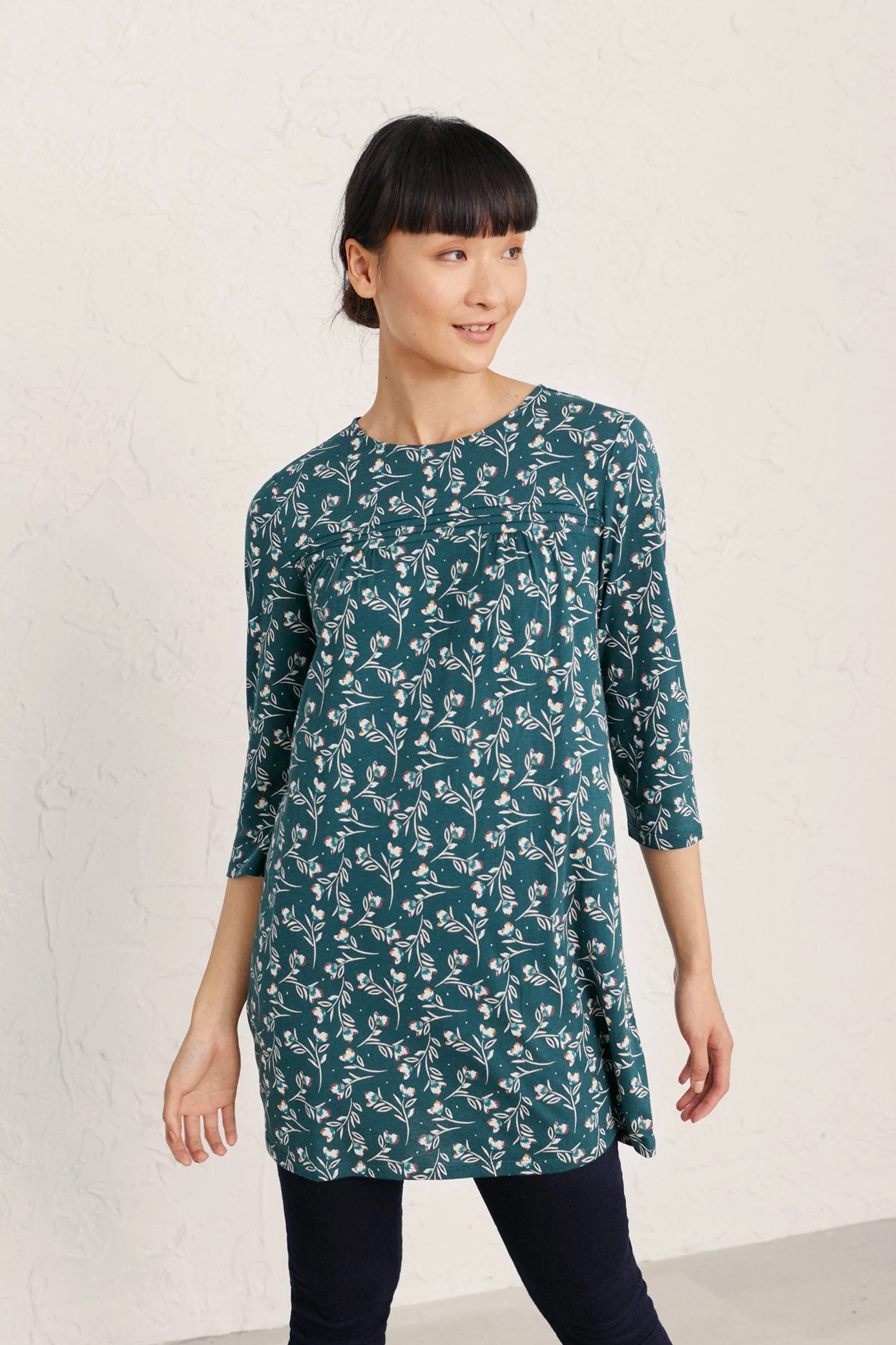 Low Rocks Tunic - Brushed Stems Dark Lake - Image 3