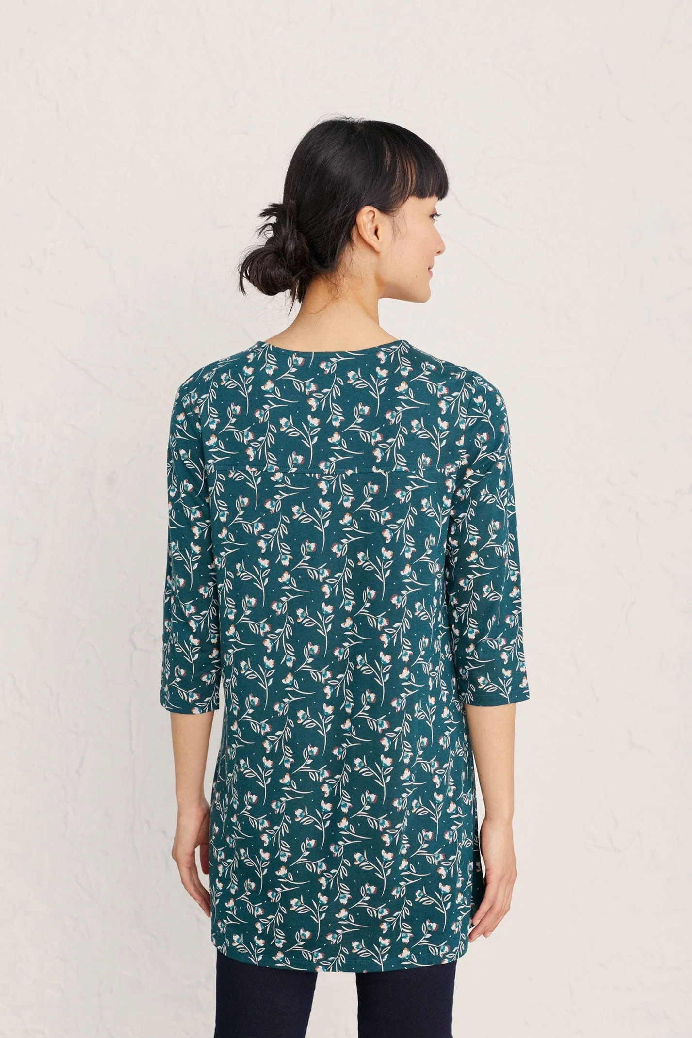 Low Rocks Tunic - Brushed Stems Dark Lake - Image 4