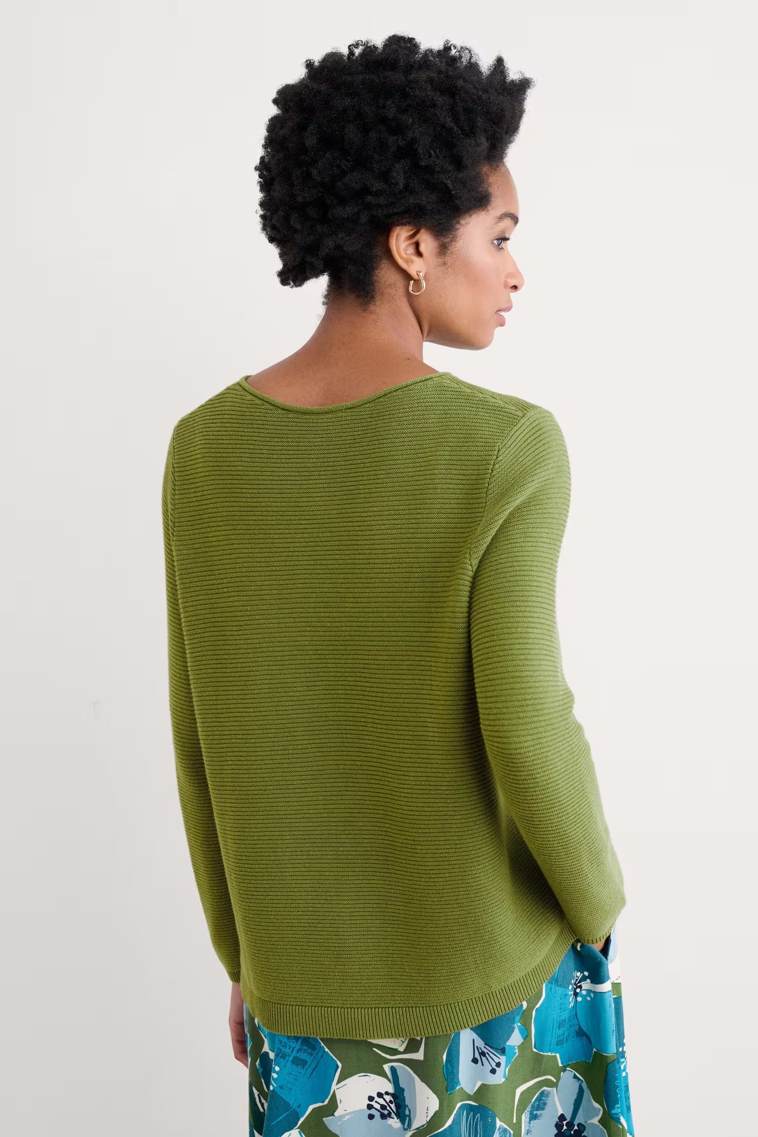 Makers Cotton Jumper - Dark Citron - Image 3
