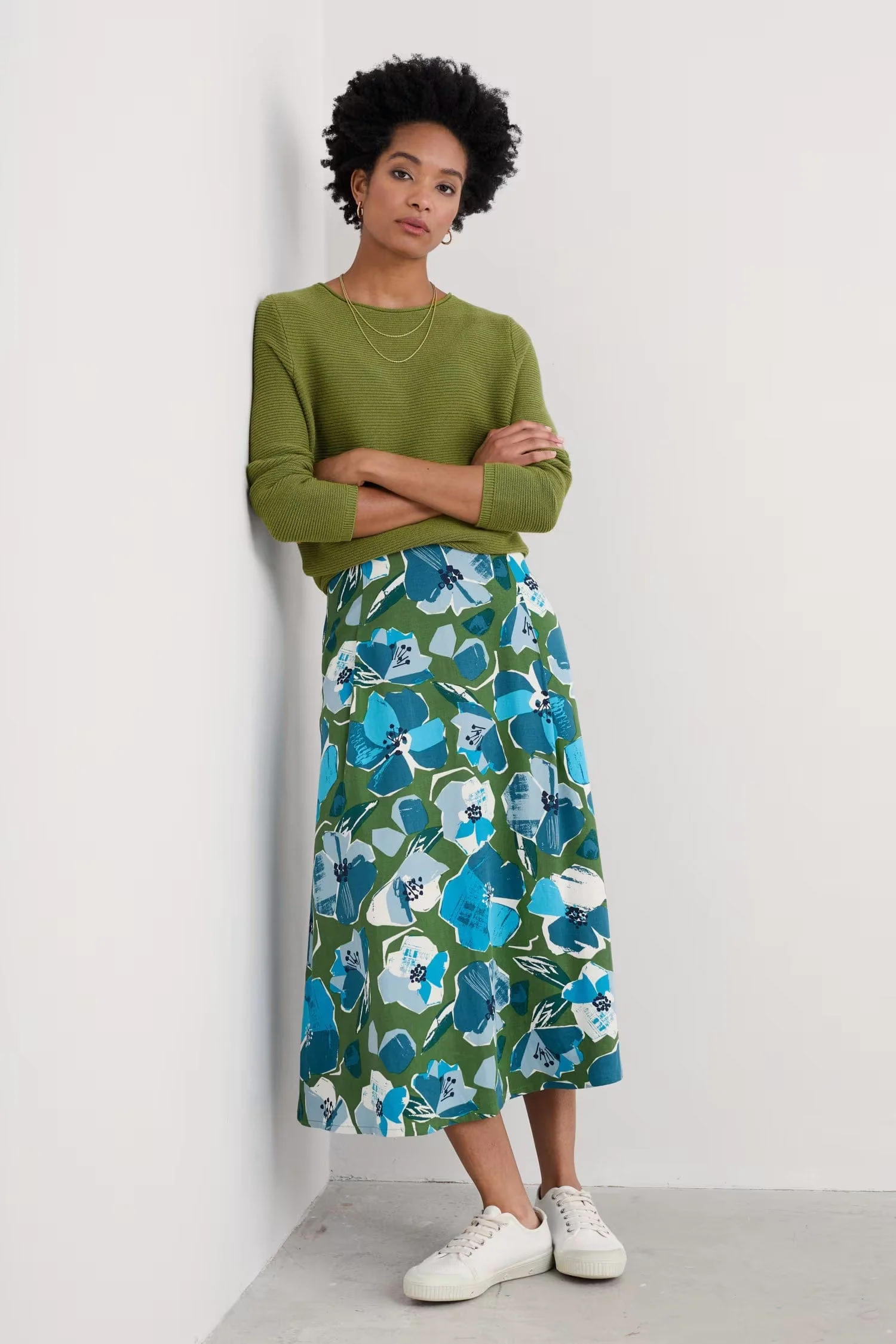 Makers Cotton Jumper - Dark Citron - Image 4