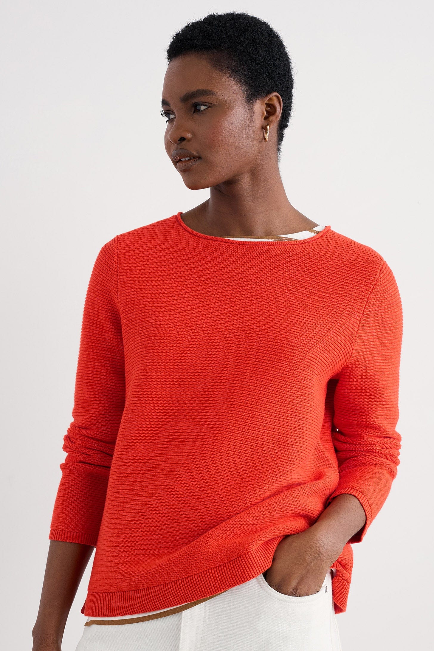Makers Cotton Jumper - Mandarin - Image 2