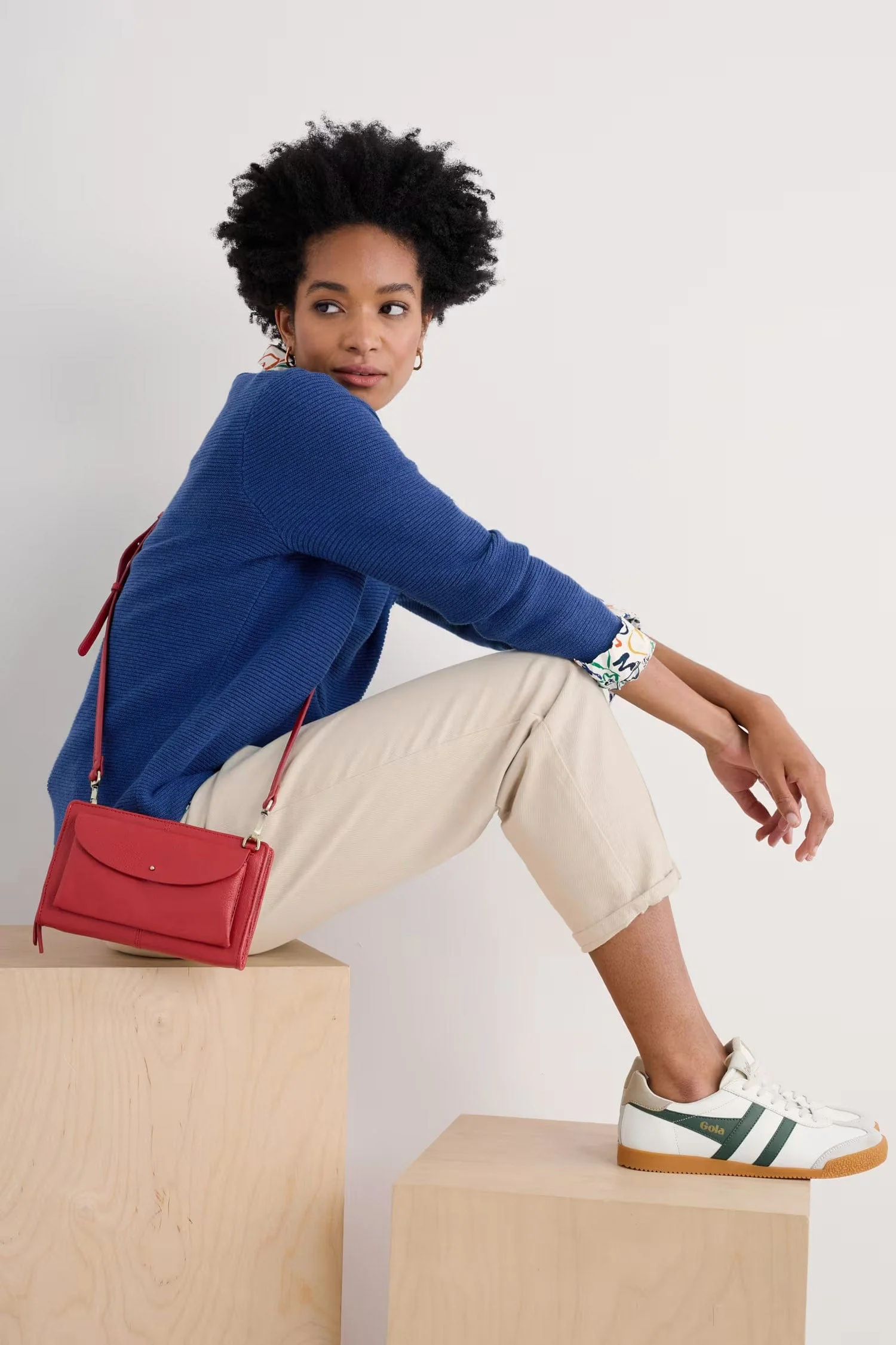Makers Cotton Jumper - Washed Marine - Image 4