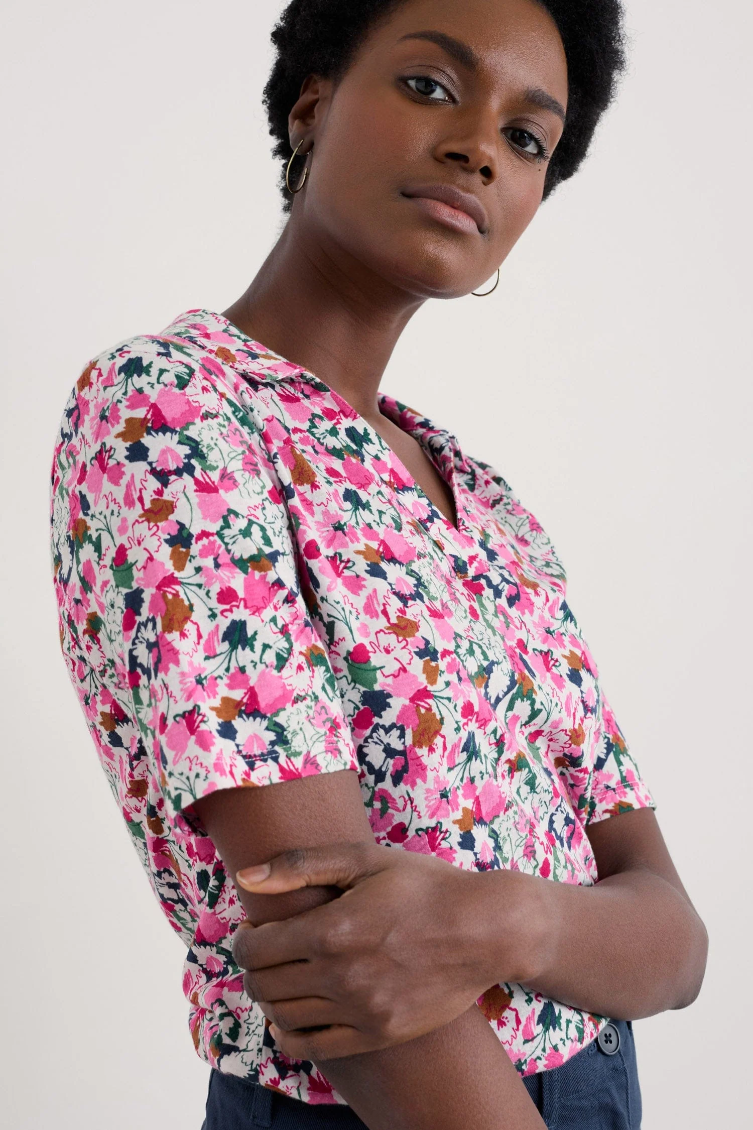 Misty Sky Jersey Shirt - Blossom Sketch Chalk - Image 2