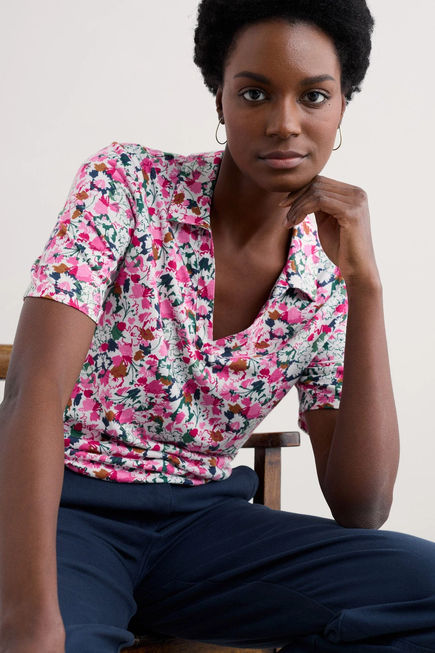 Misty Sky Jersey Shirt - Blossom Sketch Chalk - Image 4