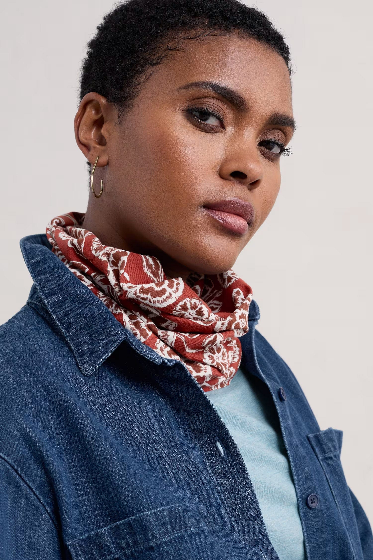 Organic Cotton Handyband - Floral Pattern Umber - Image 2