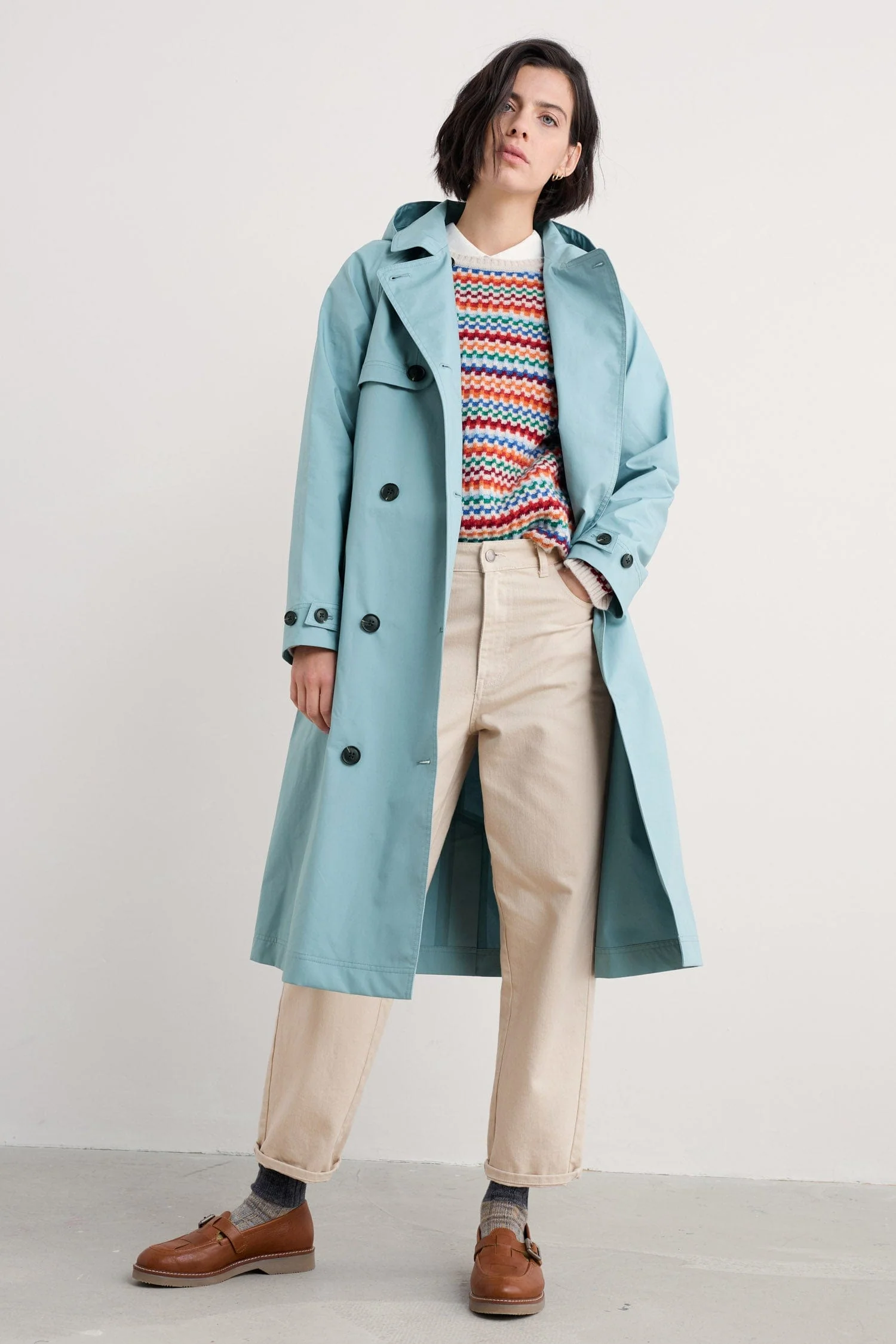 Penweathers Trench Coat - Hail - Image 2