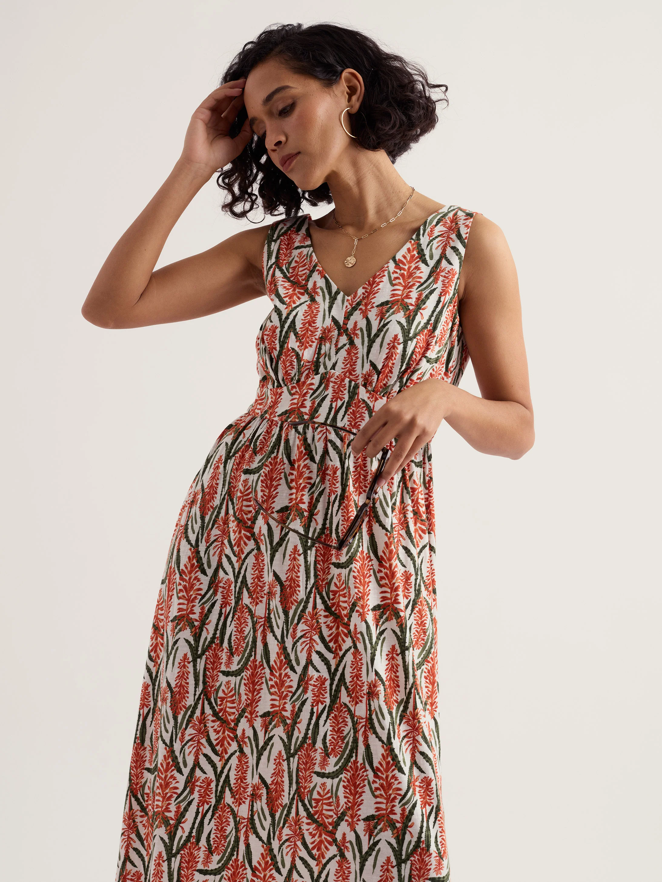 Polmanter Dress - Red Hot Poker Chalk - Image 4